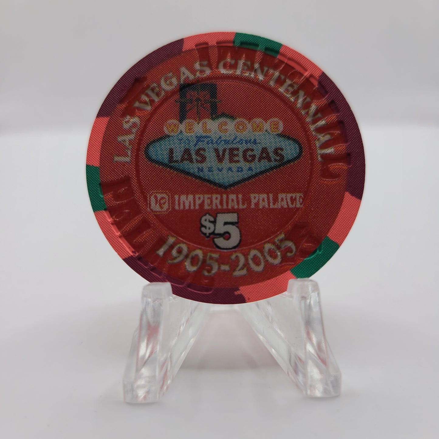 Imperial Palace Casino Las Vegas Nevada 2005 $5 Chip E4788 "Centennial"