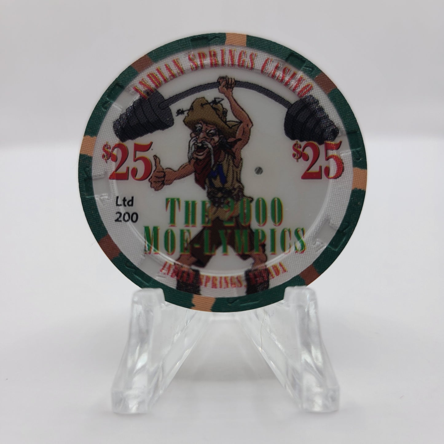 Indian Springs Casino Indian Springs Nevada 2000 $25 Casino Chip V7445 "2000 Moe-lympics" LTD 200