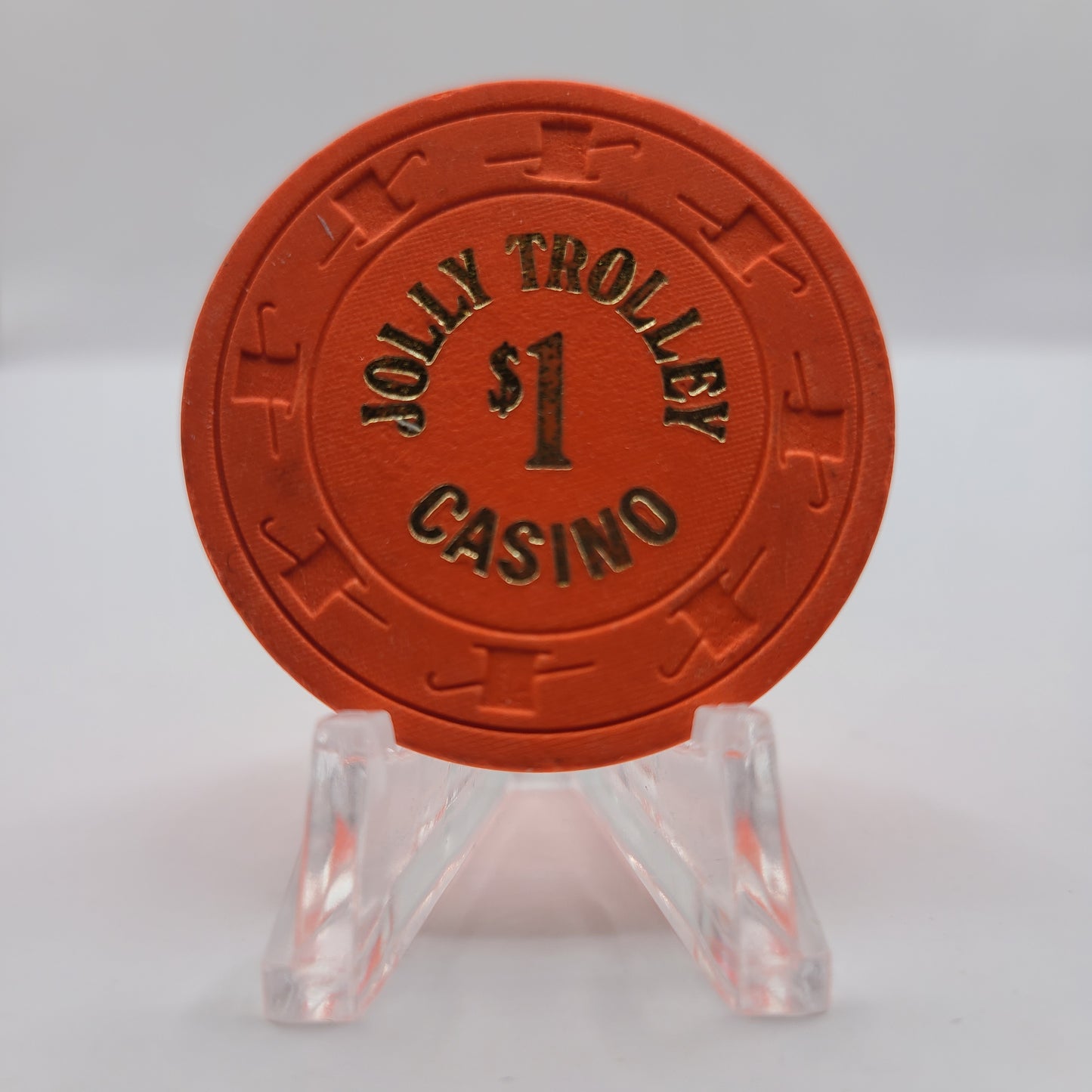 Jolly Trolley Casino Las Vegas Nevada 1981 $1 Chip N2841.L