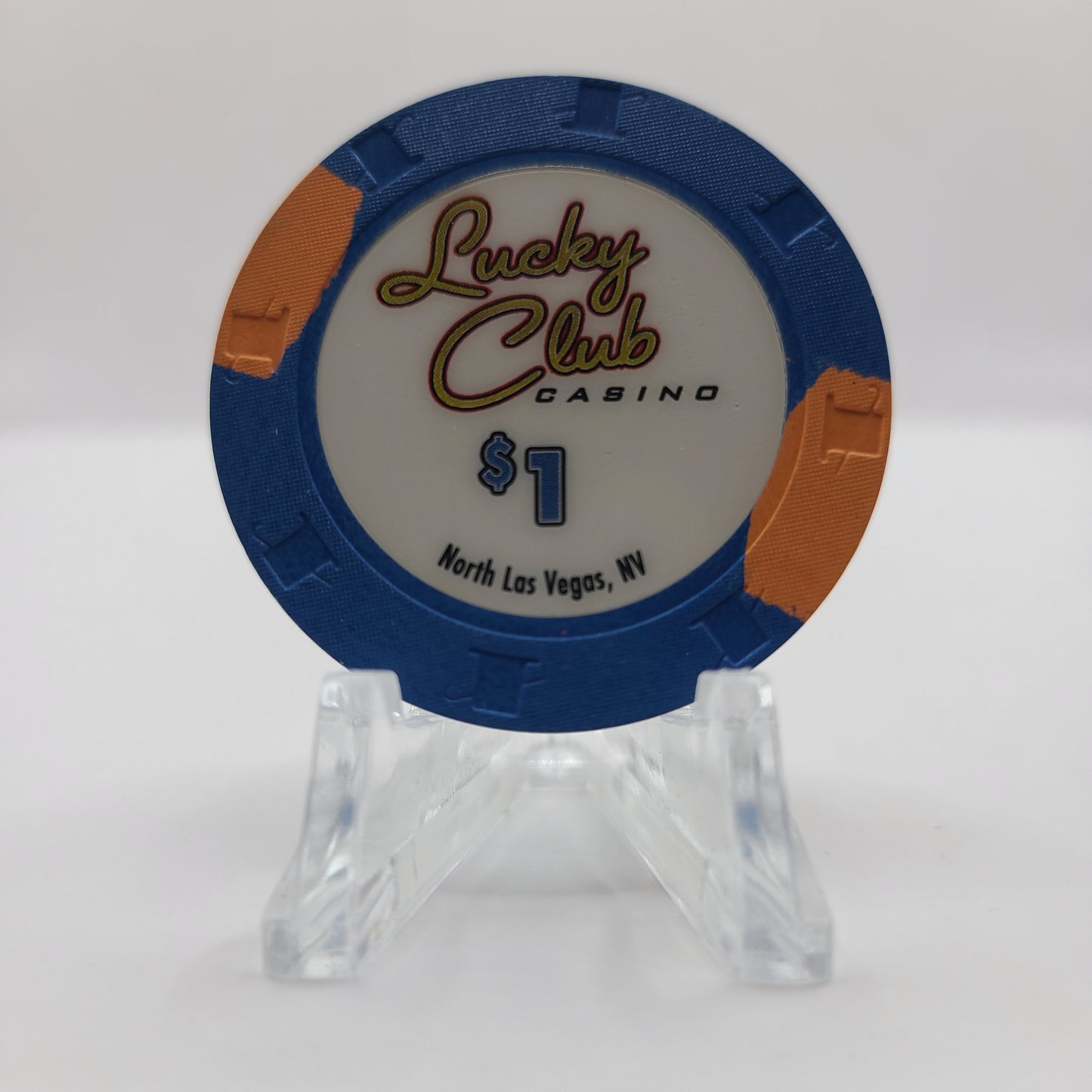Lucky Club Casino Las Vegas Nevada 2008 $1 Casino Chip E8535 *UNC