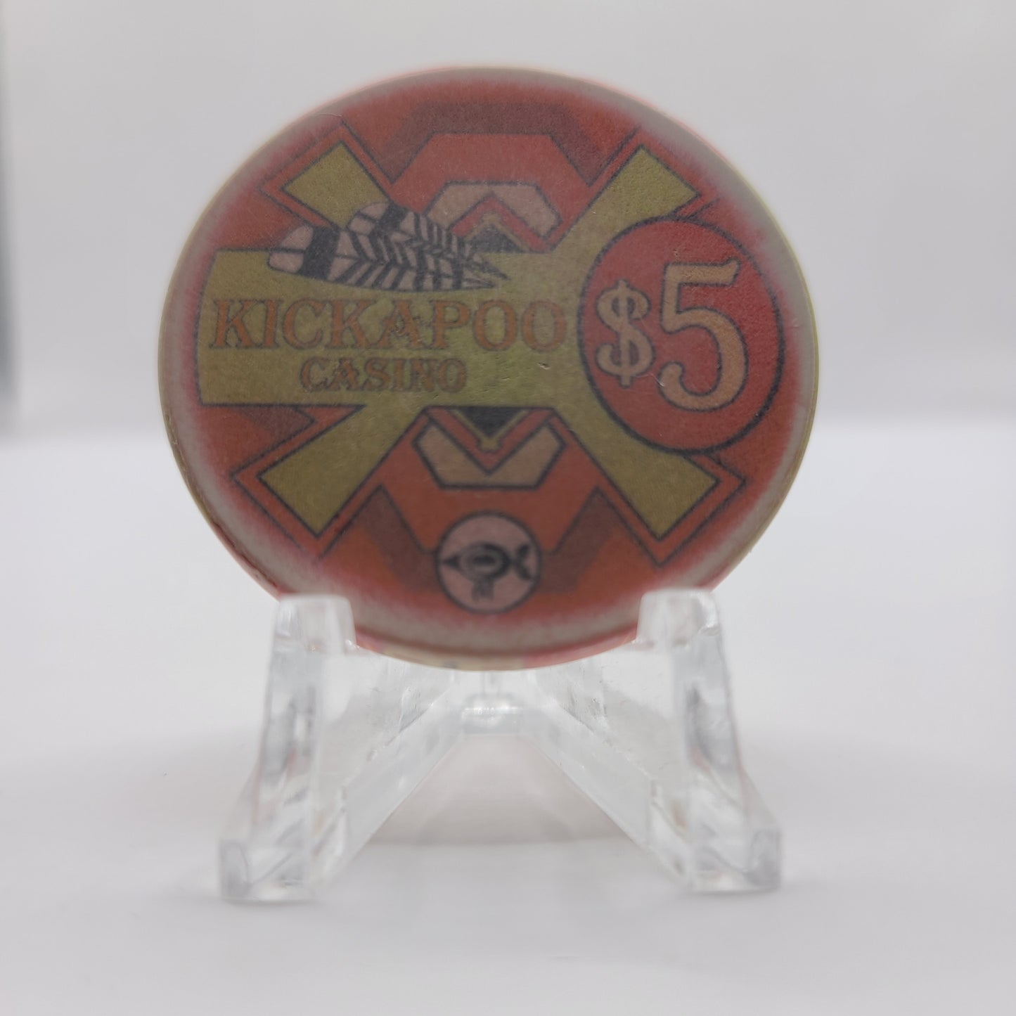 Kickapoo Casino Harrah Oklahoma $5 Chip (Worn)
