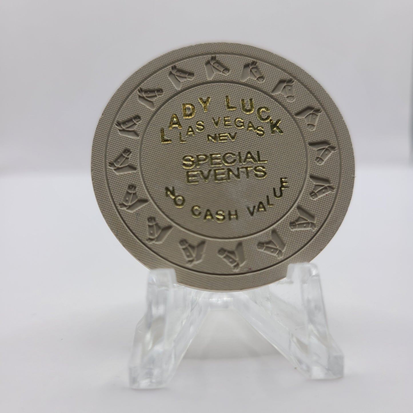 Lady Luck Hotel Casino Las Vegas Nevada 1980's NCV Chip V2870 (Fine Print)