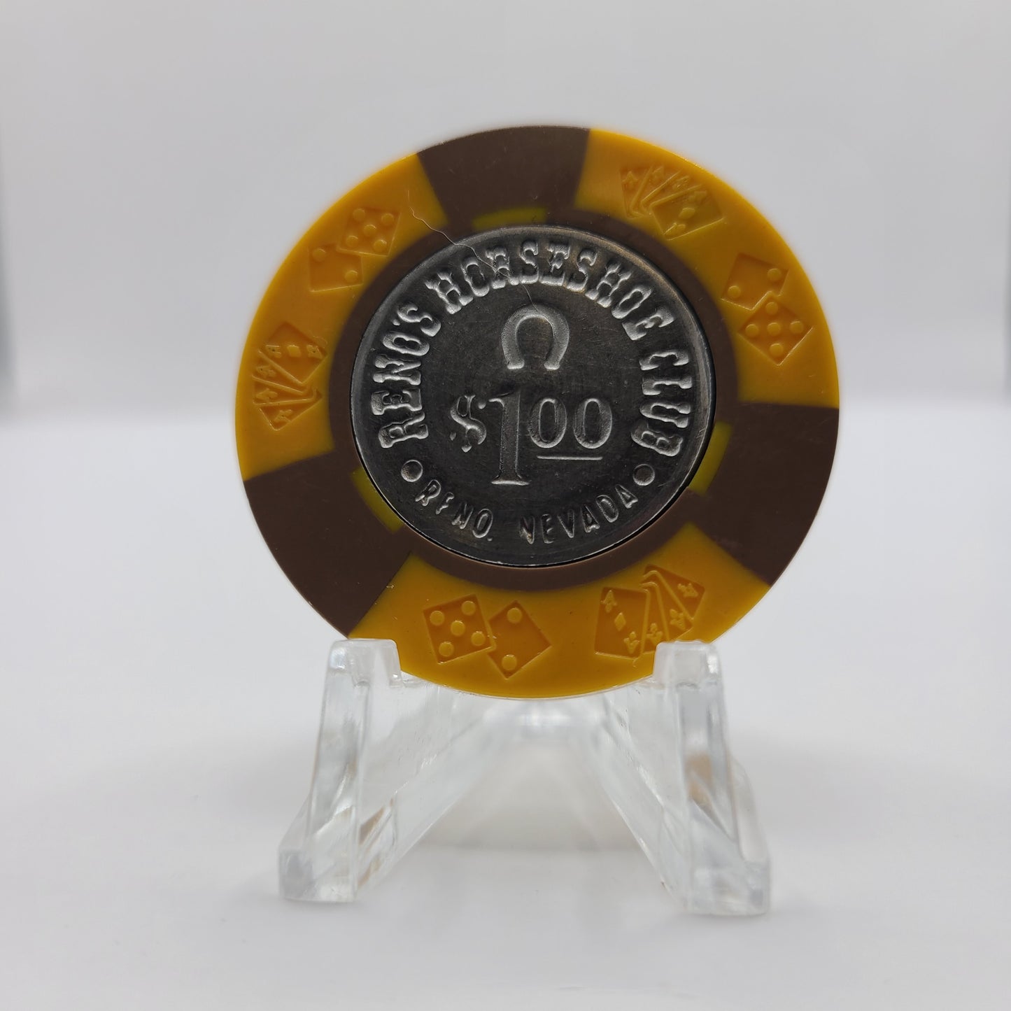 Horseshoe Club Casino Reno Nevada 1970's $1 Chip N5193