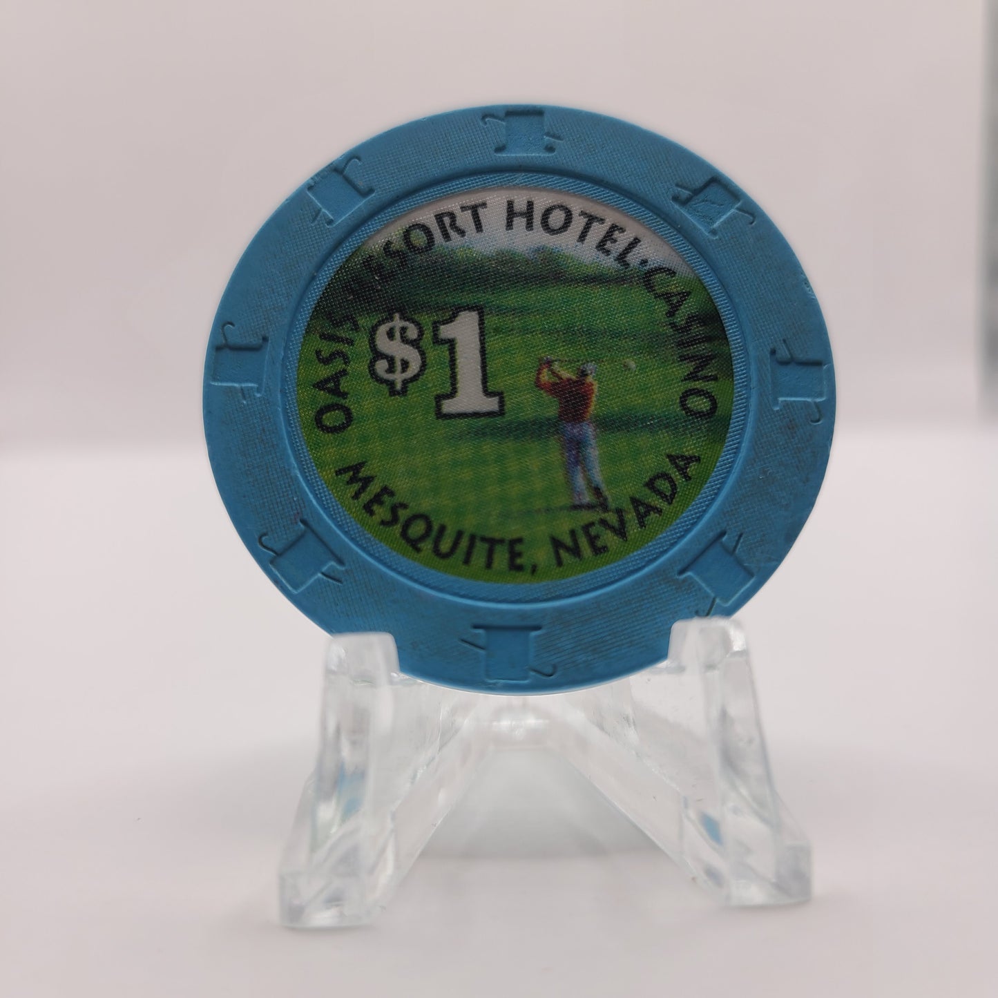 Oasis Resort Hotel Casino Mesquite Nevada 1995 $1 Casino Chip N2977