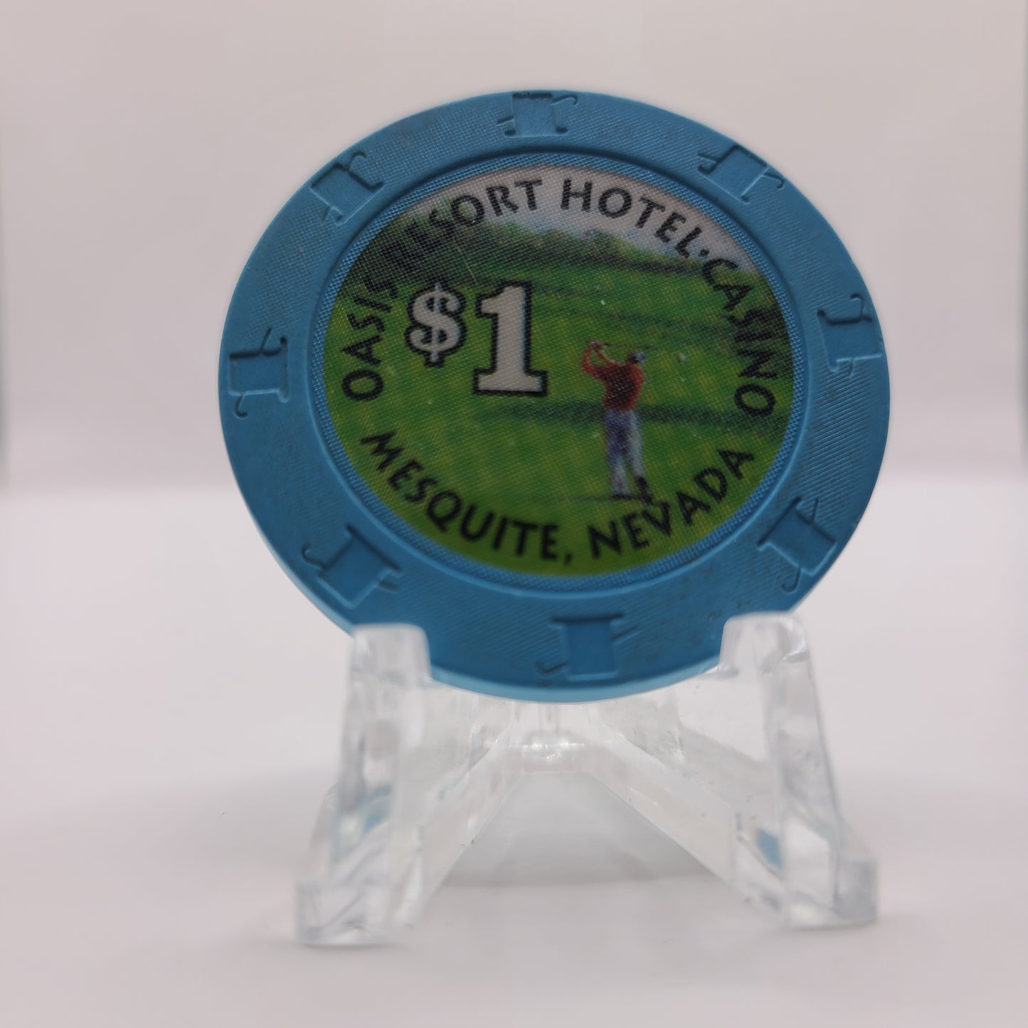 Oasis Resort Hotel Casino Mesquite Nevada 1995 $1 Casino Chip N2977
