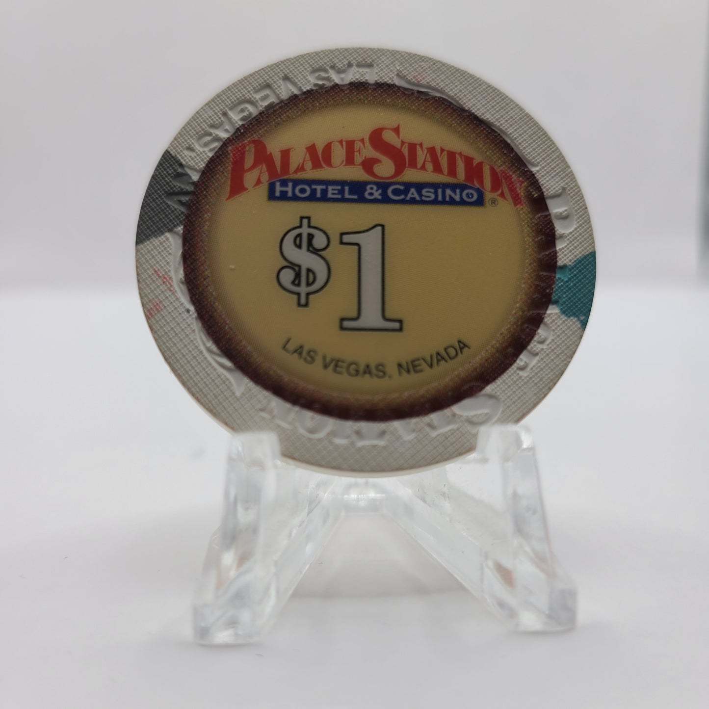 Palace Station Casino Las Vegas Nevada 2001 $1 Chip V6503