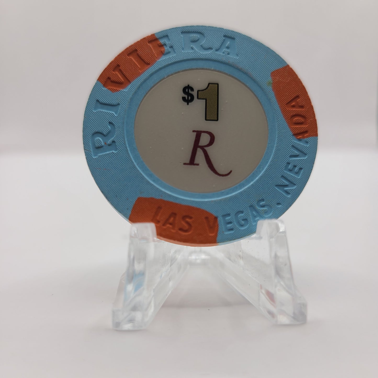 Riviera Hotel Casino Las Vegas Nevada 1992 $1 Casino Chip E3467 *Smooth