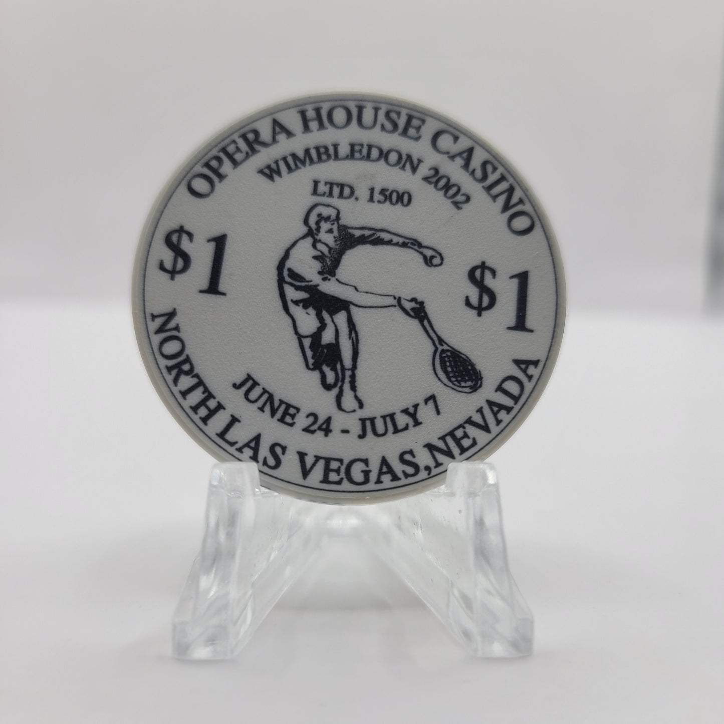 Opera House Casino Las Vegas Nevada 2002 "Wimbledon" $1 Chip E1734