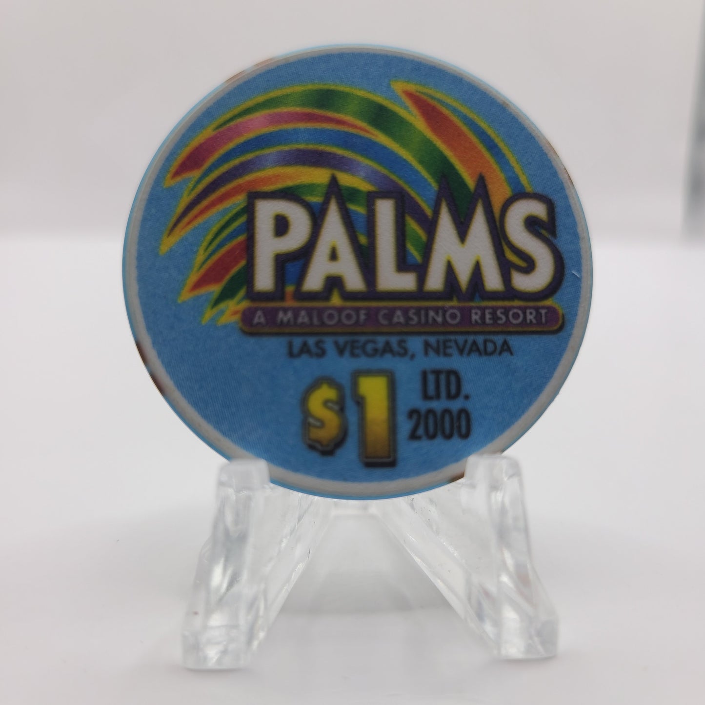 Palms Hotel Casino Las Vegas Nevada 2002 "CC>CC"$1 Chip Ltd 2000 E1904