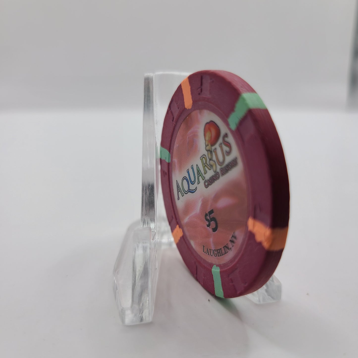 Aquarius Hotel Casino Laughlin Nevada 2006 $5 Casino Chip E5785