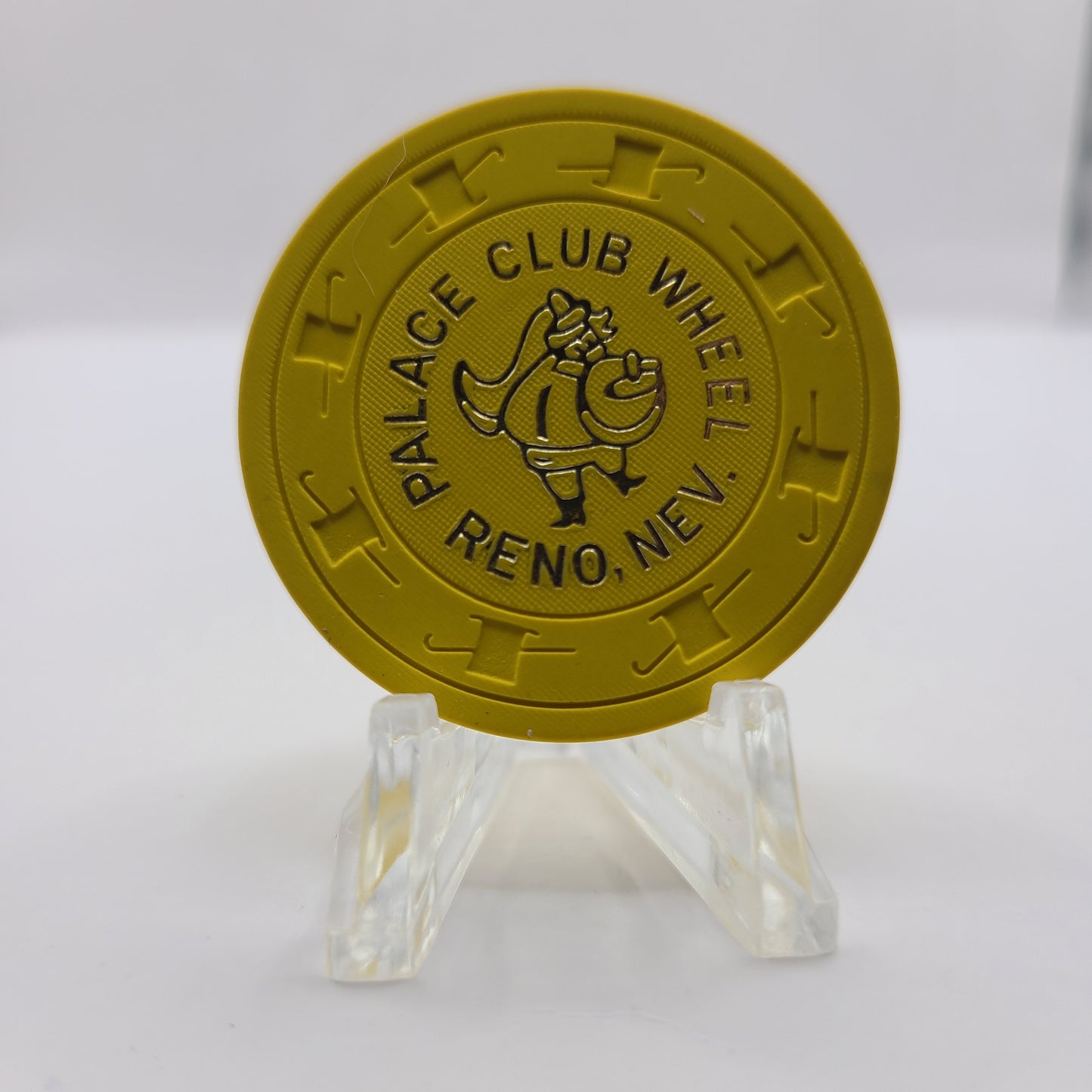 Palace Club Casino Reno Nevada 1970's Yellow Roulette Chip N3547yl (Circulated)