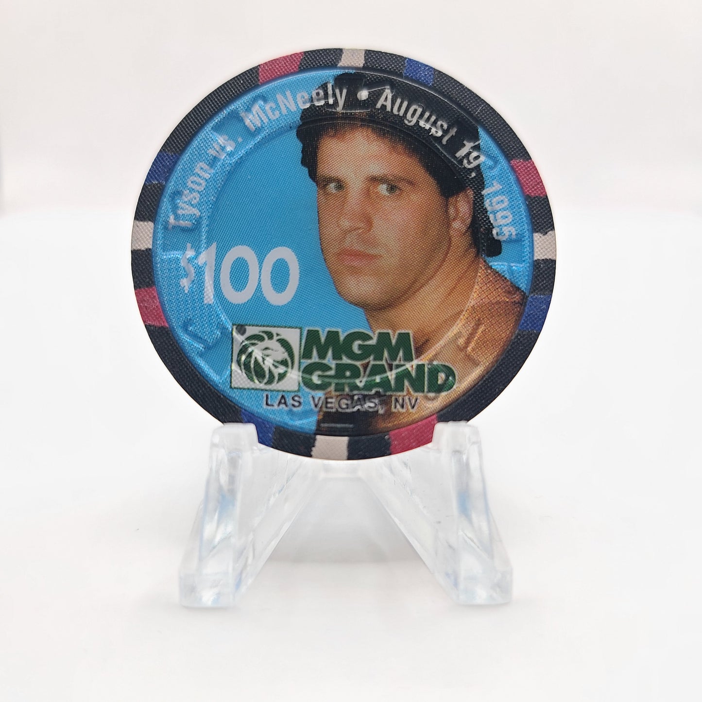 MGM Grand "Theme Hotel" Las Vegas Nevada 1995 "Tyson vs. McNeely" $100 Chip N2386