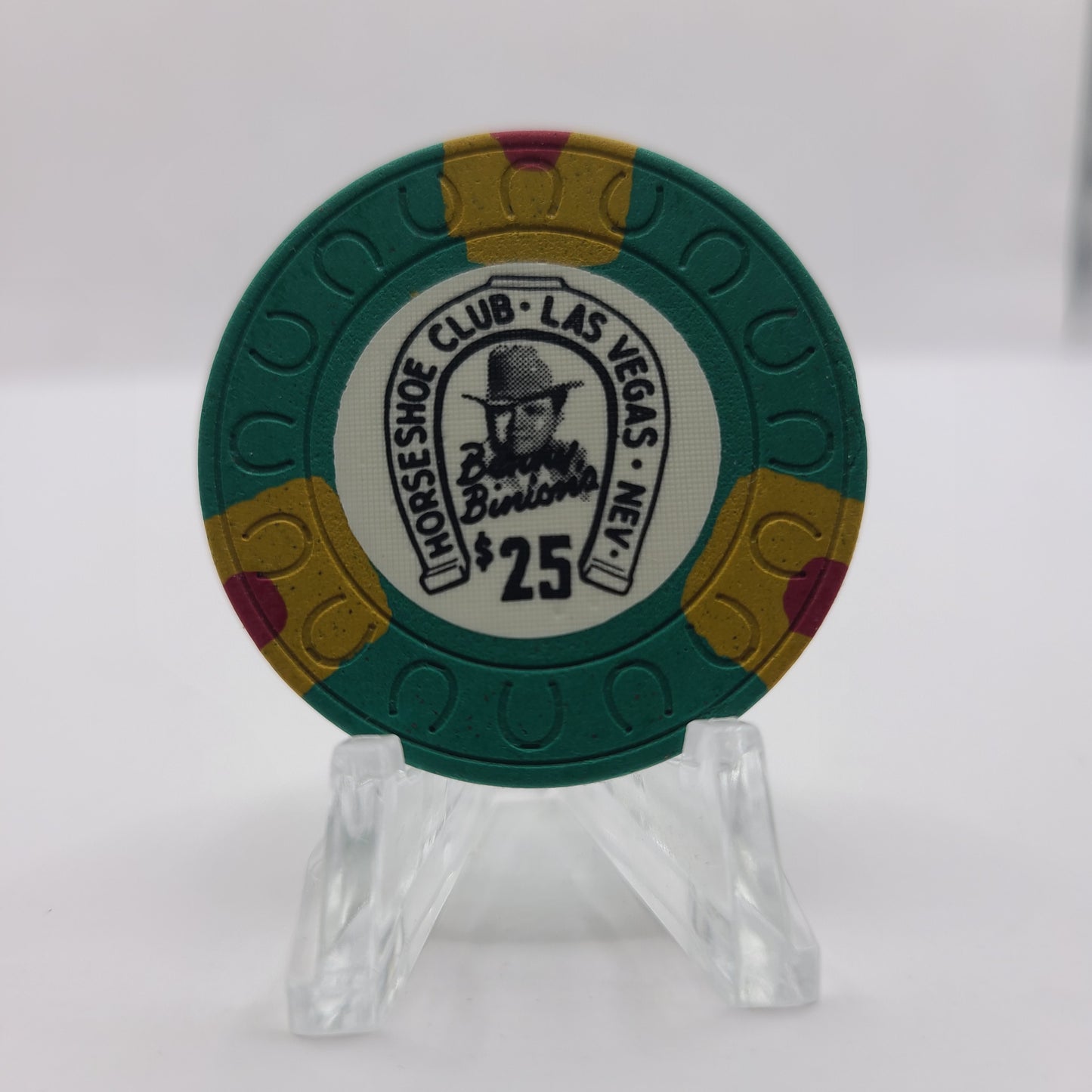 Horseshoe Club Binion's Las Vegas Nevada 1984 $25 Chip N4394 (Circulated)