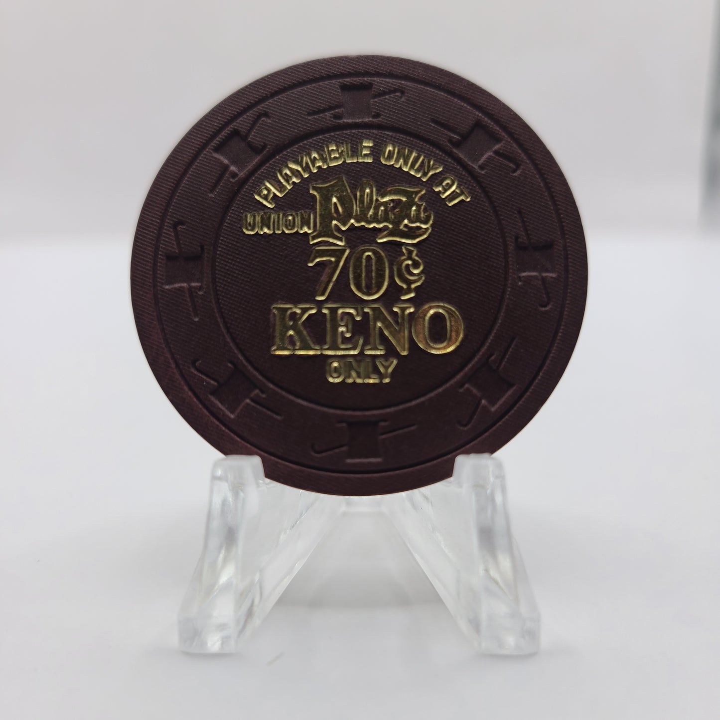Union Plaza Hotel Casino Las Vegas Nevada 1980's $.70 Chip N7077