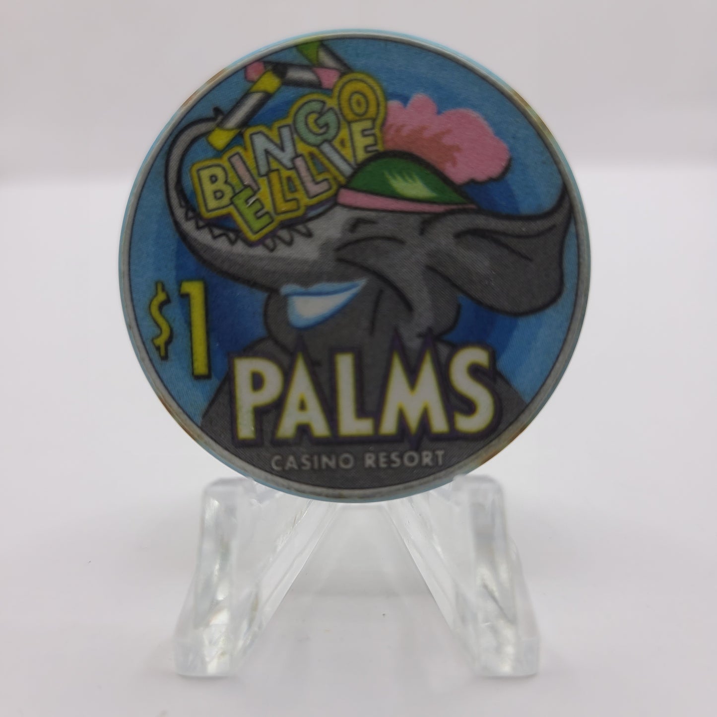 Palms Hotel Casino Las Vegas Nevada 2002 "BINGO ELLIE" $1 Chip E1906