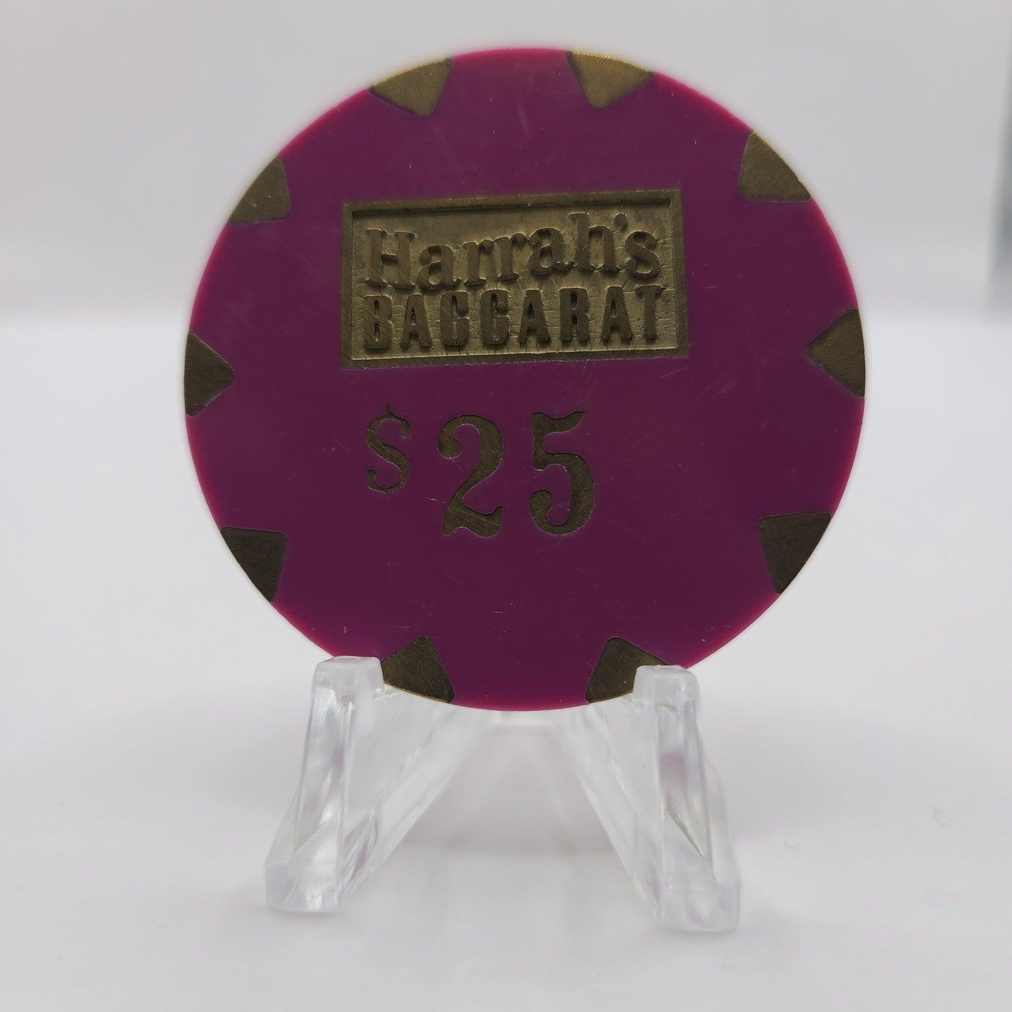 Harrah's Hotel Casino Reno/Tahoe Nevada 1980 $25 Baccarat 43mm Chip N6432