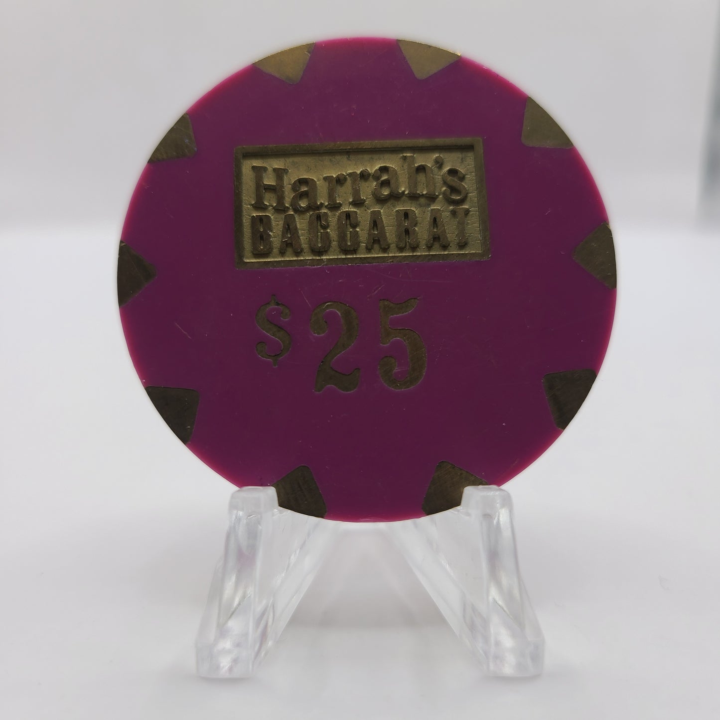 Harrah's Hotel Casino Reno/Tahoe Nevada 1980 $25 Baccarat 43mm Chip N6432