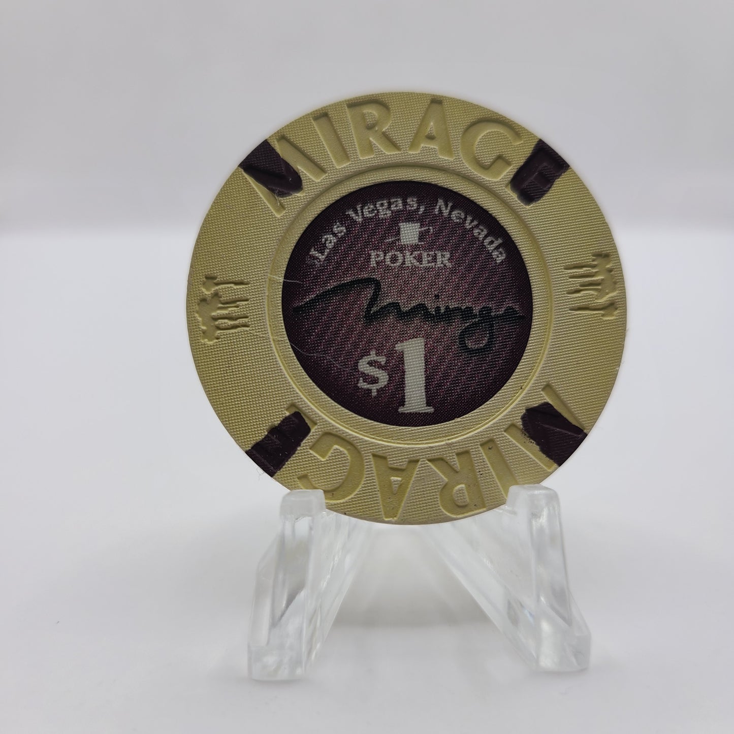 Mirage Hotel Casino Las Vegas Nevada 2013 "Poker Room" $1 Chip D1118