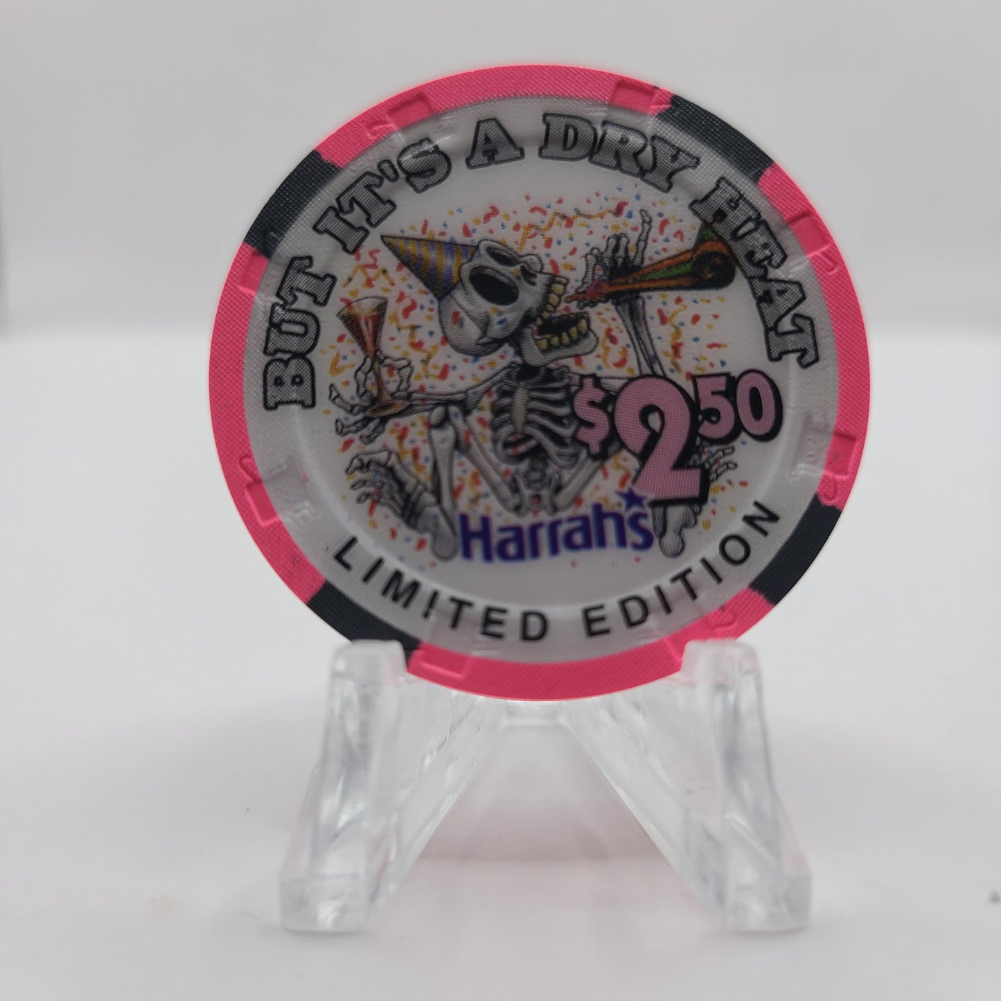 Harrah's Hotel Casino Laughlin Nevada 2000 "Happy New Year " $2.50 Chip V4474 LTD 3000