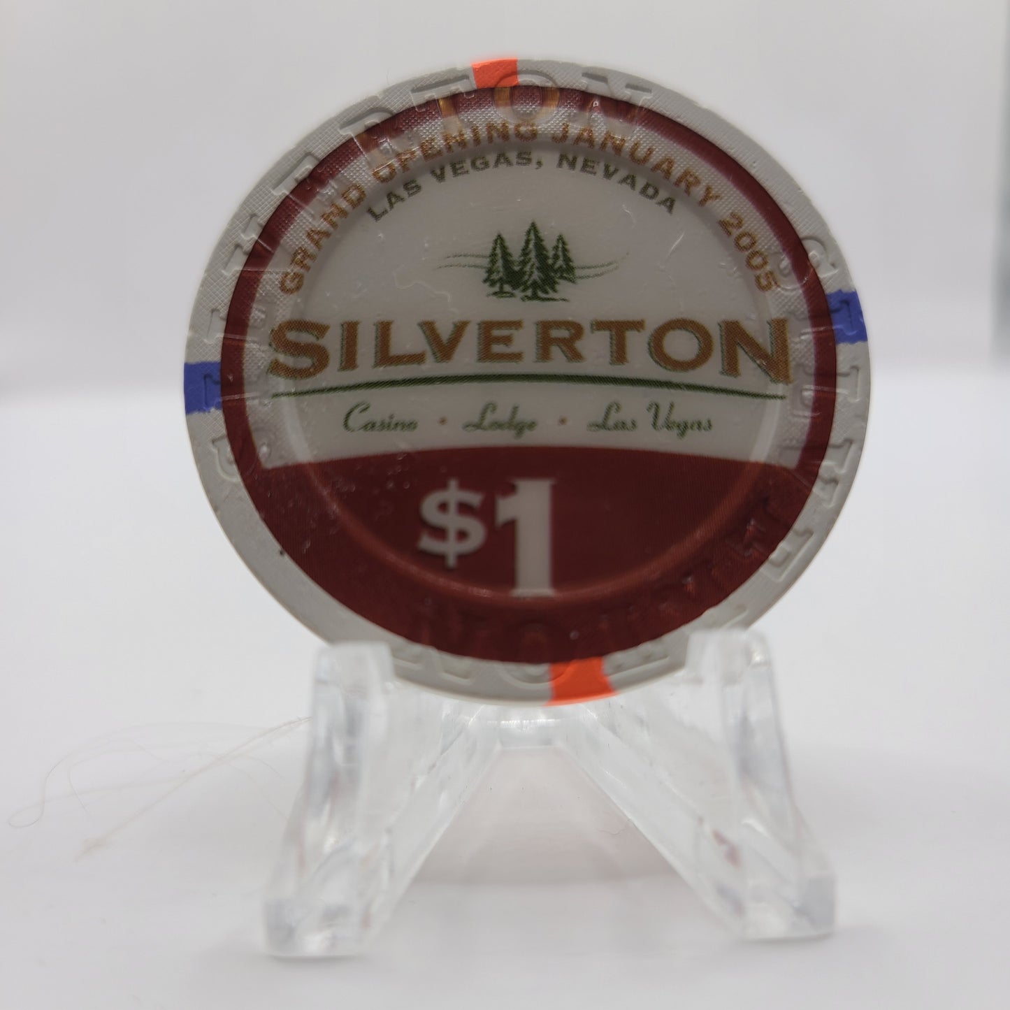 Silverton Hotel Casino Las Vegas Nevada 2005"Grand Opening" $1 Chip E4715