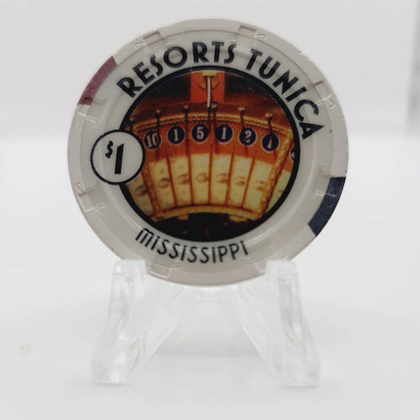 Resorts Tunica Riverboat Casino Tunica Mississippi $1 Casino Chip *Circulated
