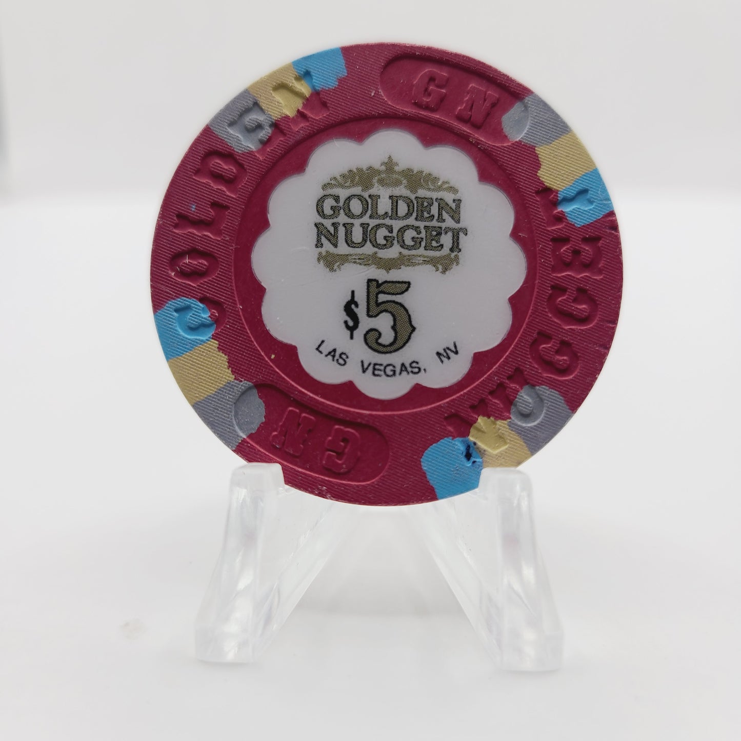Golden Nugget Hotel Casino Las Vegas Nevada 1992 $5 Casino Chip N4442