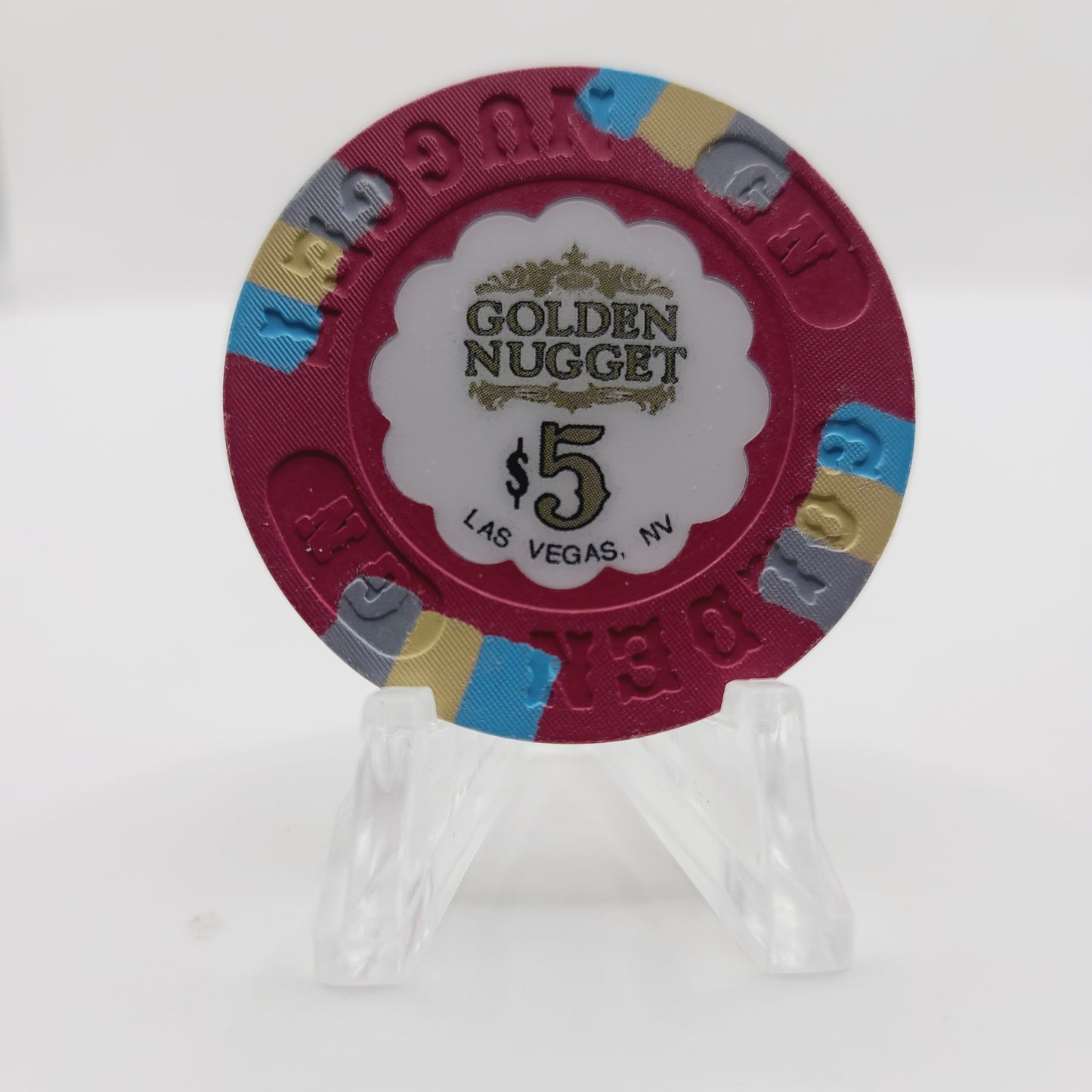 Golden Nugget Hotel Casino Las Vegas Nevada 1992 $5 Casino Chip N4442