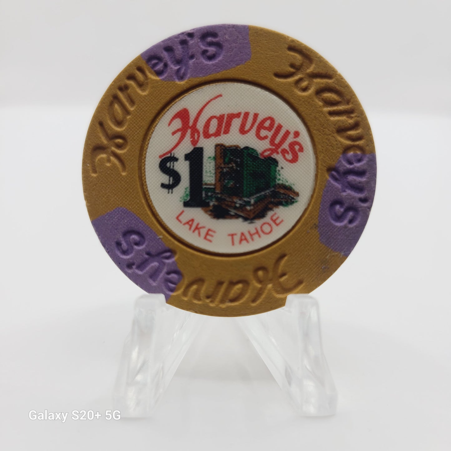 Harvey's "Wagon Wheel" Hotel Casino Lake Tahoe Nevada 1983 $1 Chip N5148