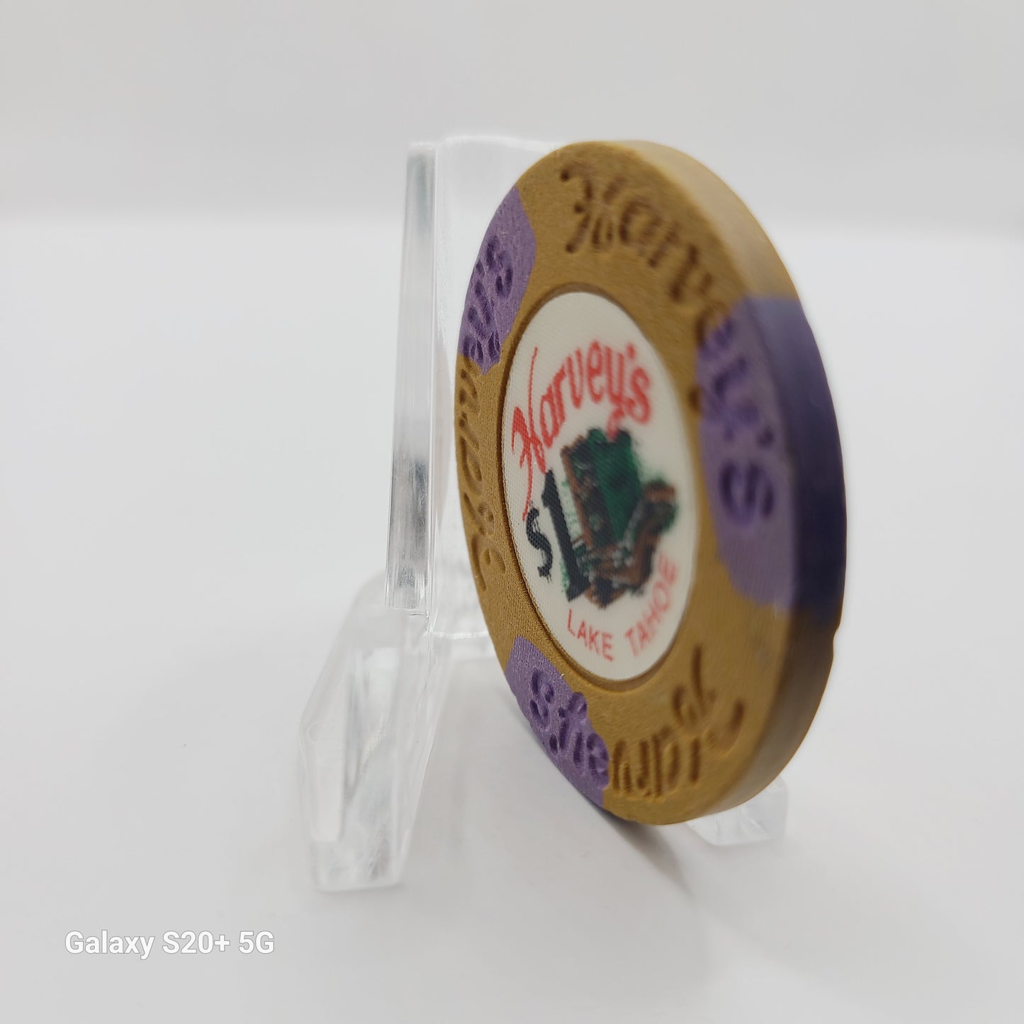 Harvey's "Wagon Wheel" Hotel Casino Lake Tahoe Nevada 1983 $1 Chip N5148