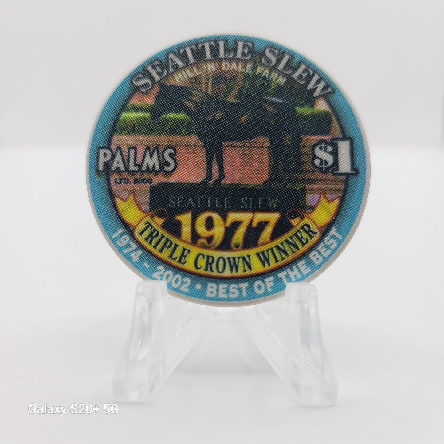 Palms Hotel Casino Las Vegas Nevada 2003 "Triple Crown Winner" $1 Chip E1890 LMT 3000