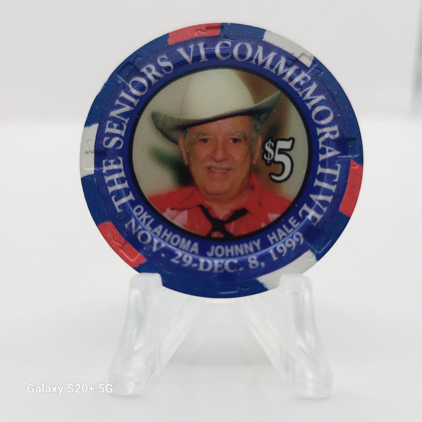 World Championship of Poker Las Vegas Nevada "Oklahoma Johny Hale" Poker Chip CG134563