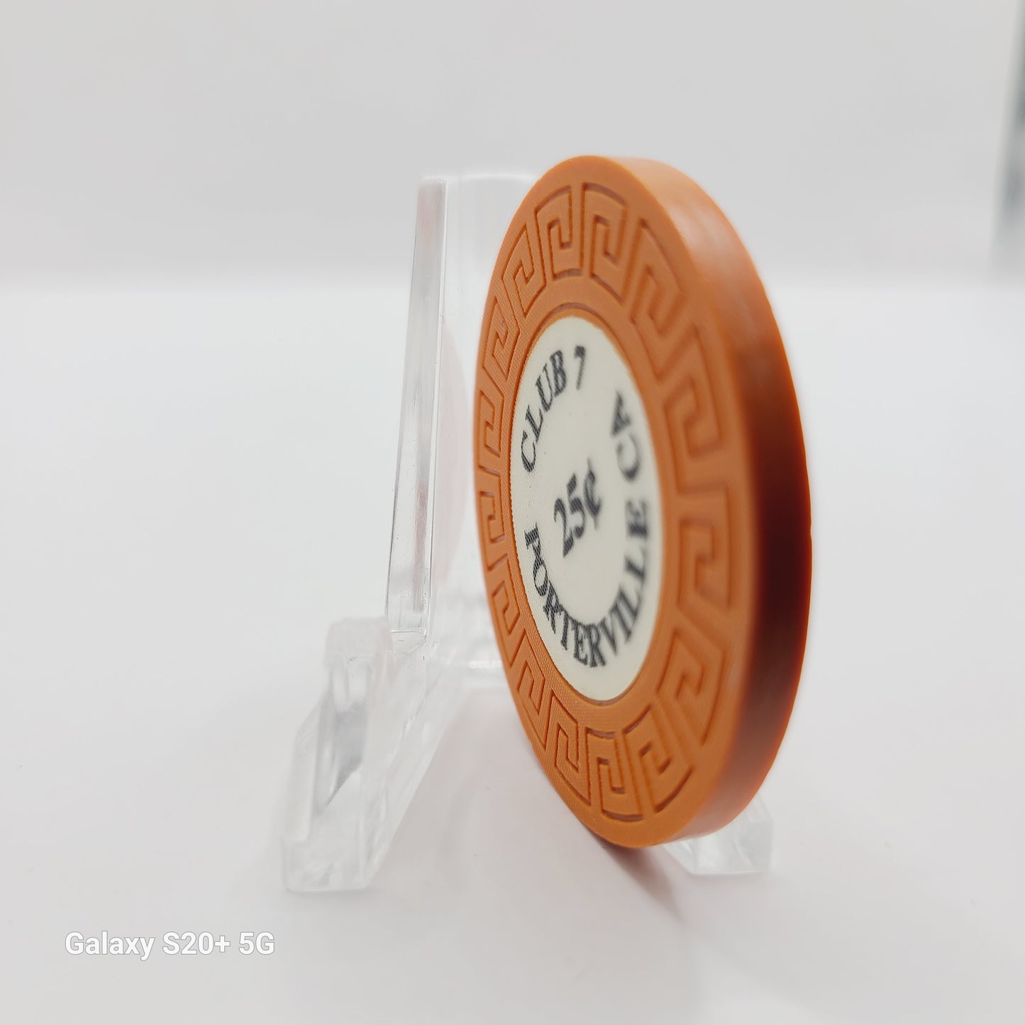 Club 7 Card Room Porterville California $.25 Chip