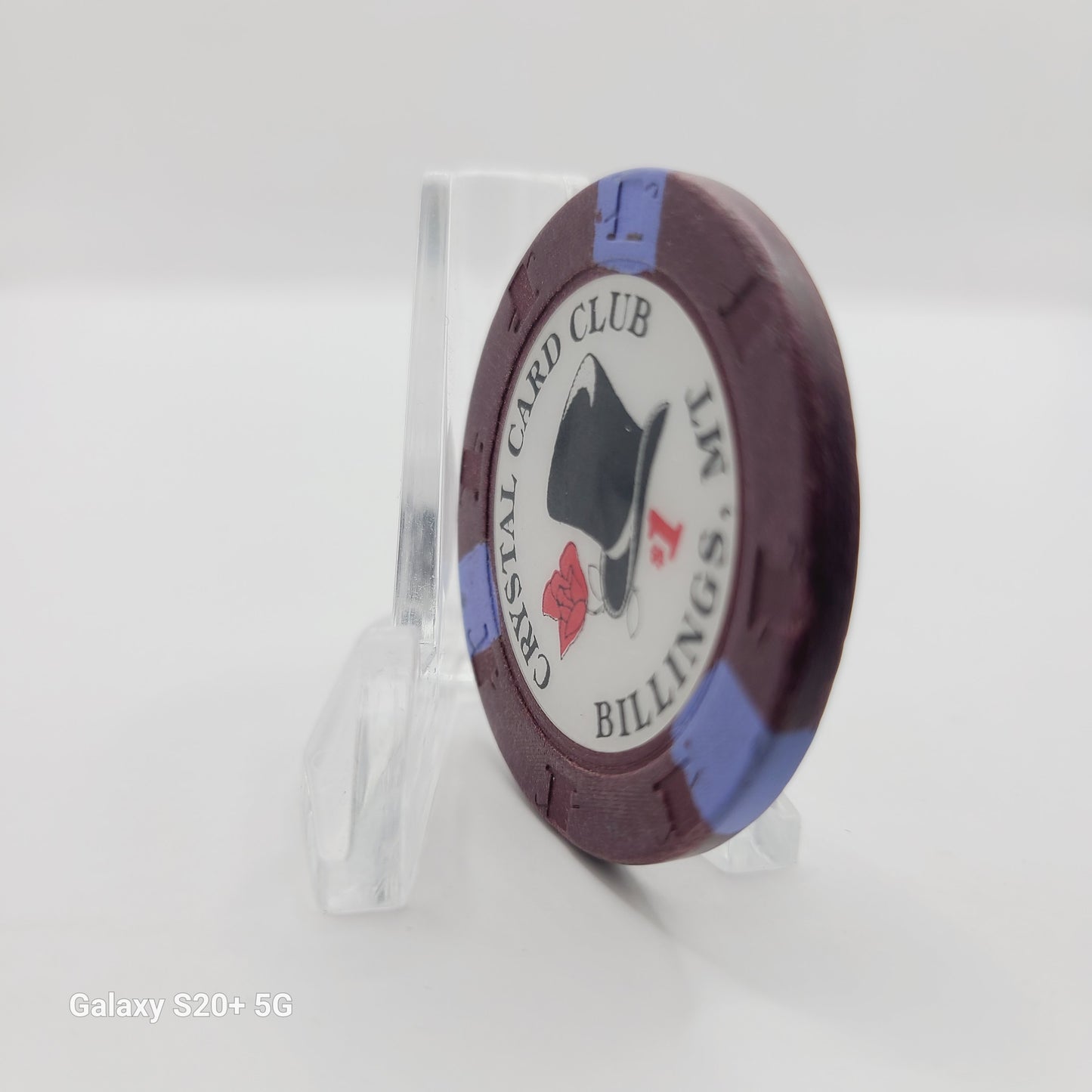 Crystal Card Club "Card Room" Billings Montana $1 Chip