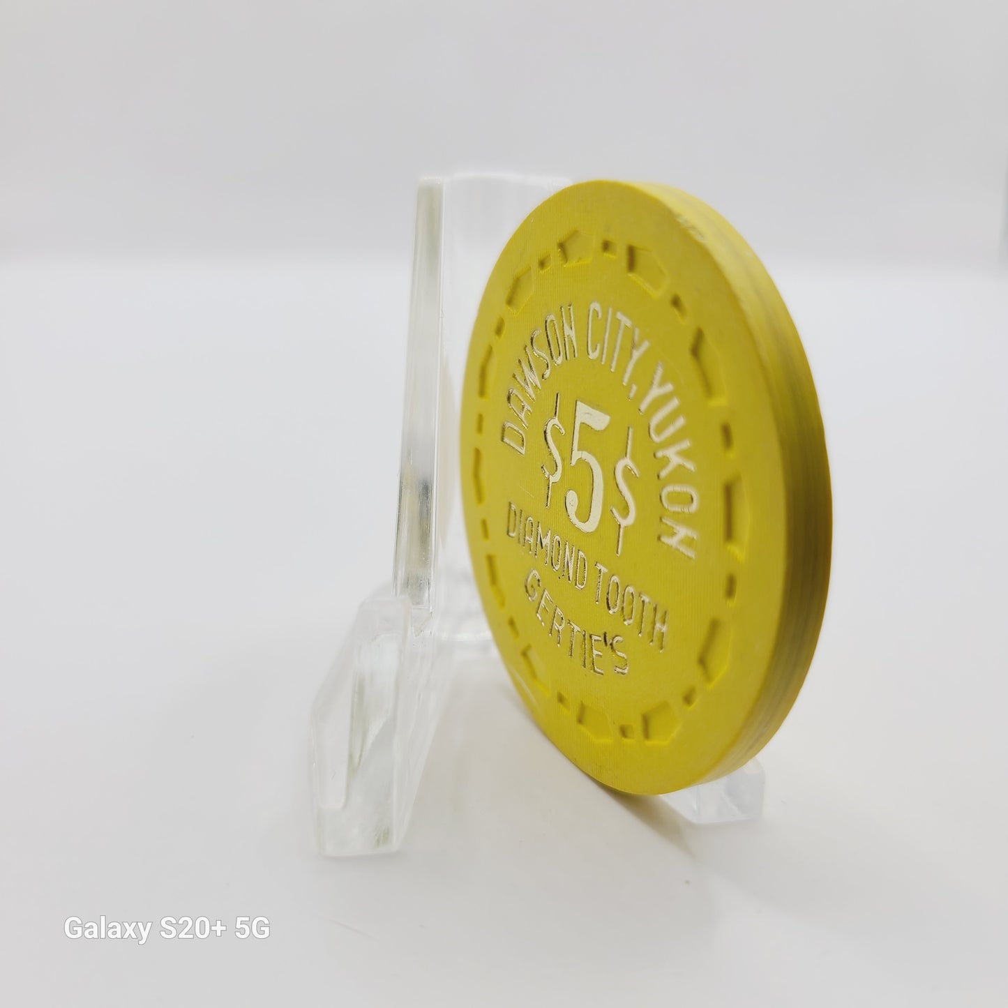 Diamond Tooth Gerties Gambling Hall Dawson City Yukon Canada $5 Chip