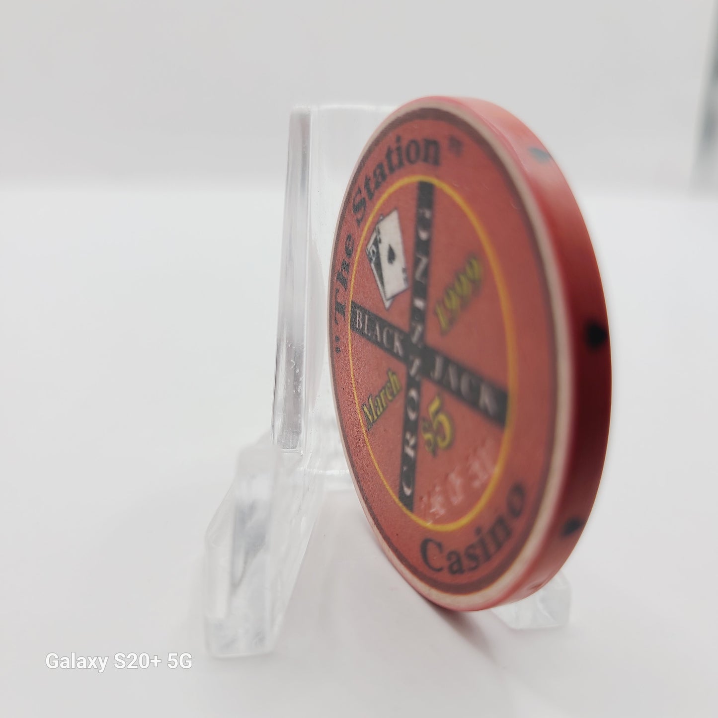 Black Hawk Station Casino Black Hawk Colorado 1999 "Spades" $5 Chip LMT 500