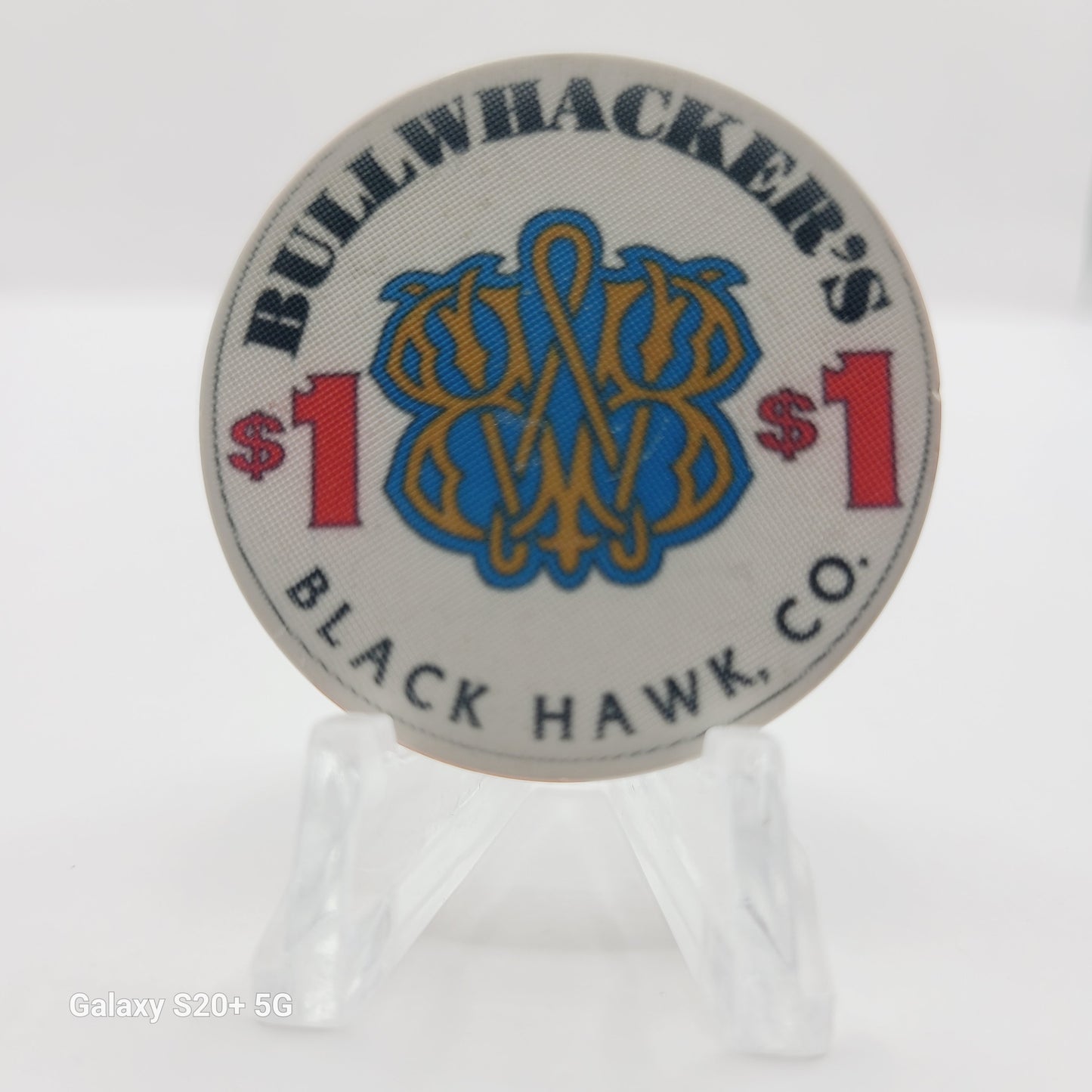 Bullwhackers Casino Black Hawk Colorado 1992 $1 chip