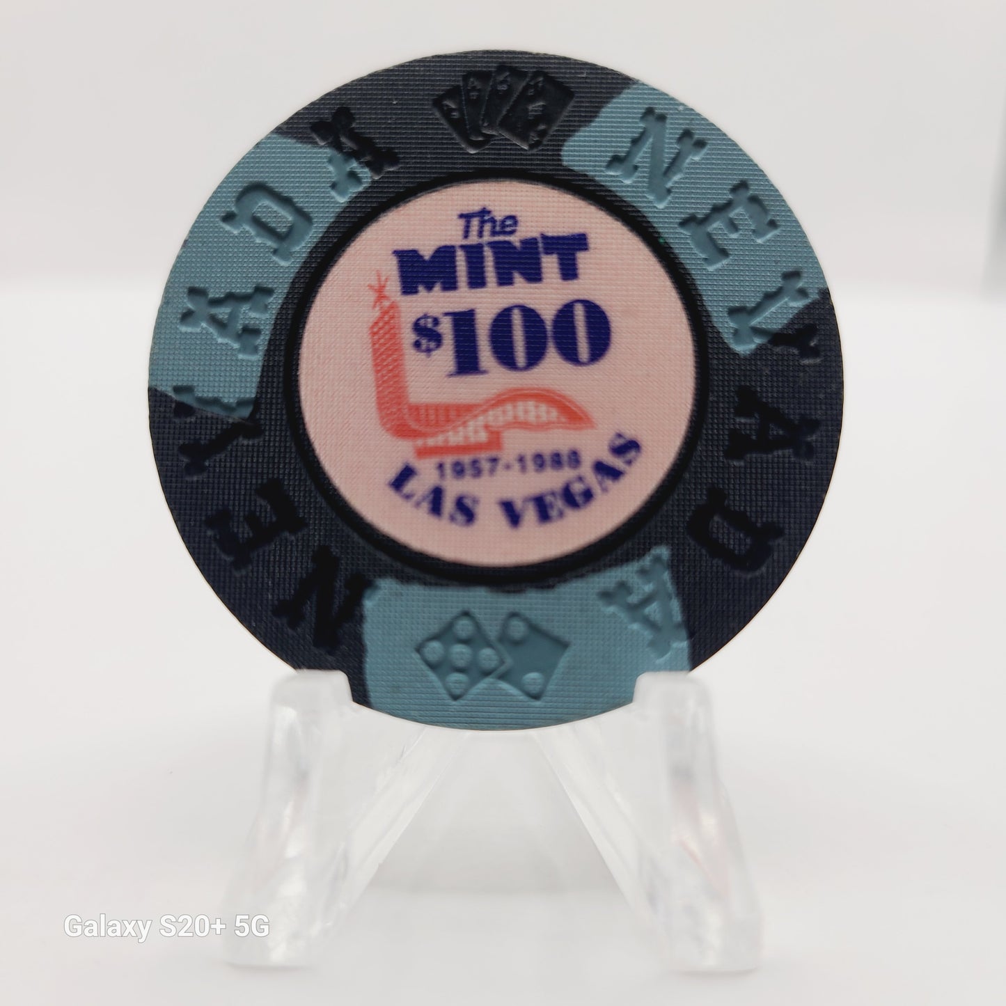 The Mint Casino Las Vegas Nevada 1992 "Borland Imitation" $100 Chip N5967 (Slight Warping)
