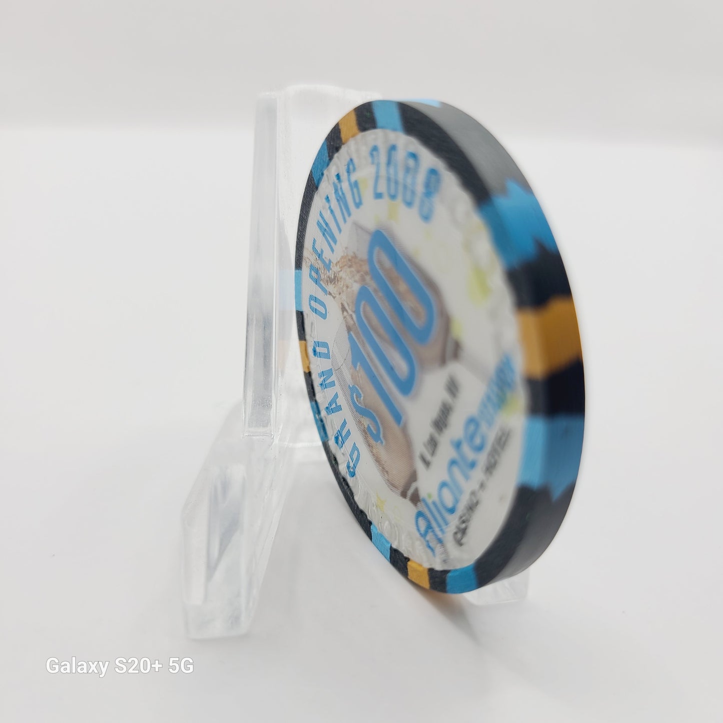 Aliante Station Hotel Casino Las Vegas Nevada 2008 "Grand Opening" $100 Casino Chip E8721