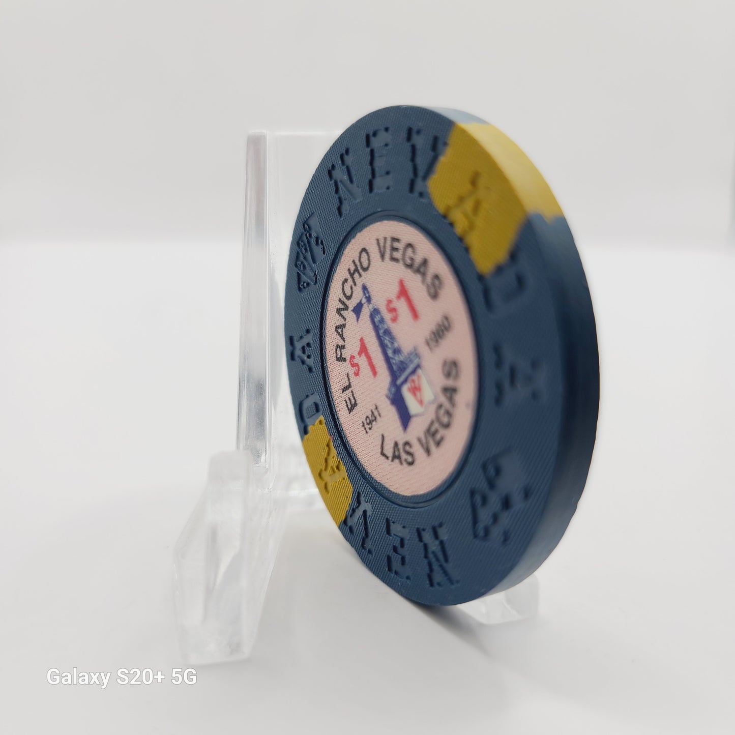 El Rancho Vegas Las Vegas Nevada 1992 "Borland Imitation" $1 Casino Chip N5941