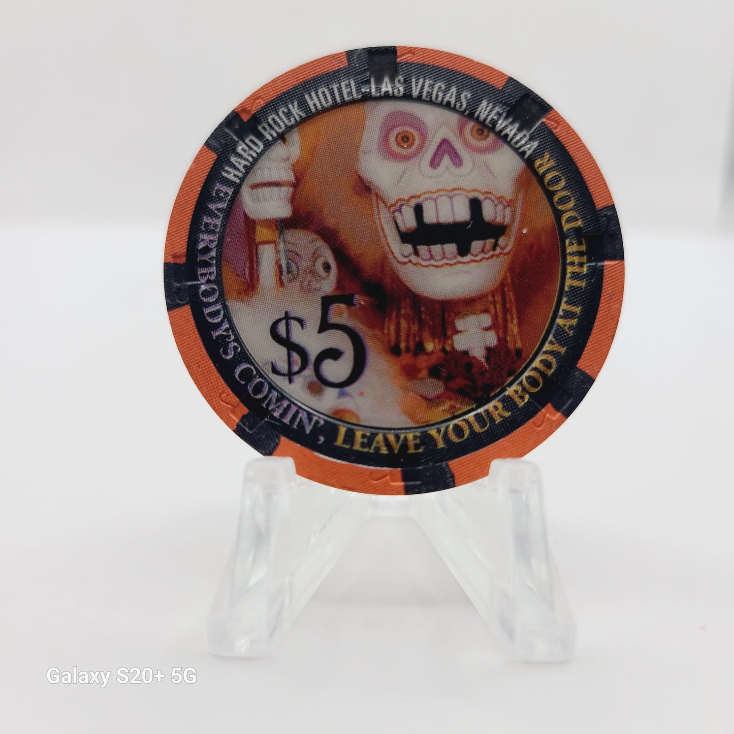 Hard Rock Hotel Casino Las Vegas Nevada 2000 "Halloween 2000" $5 Casino Chip V6925