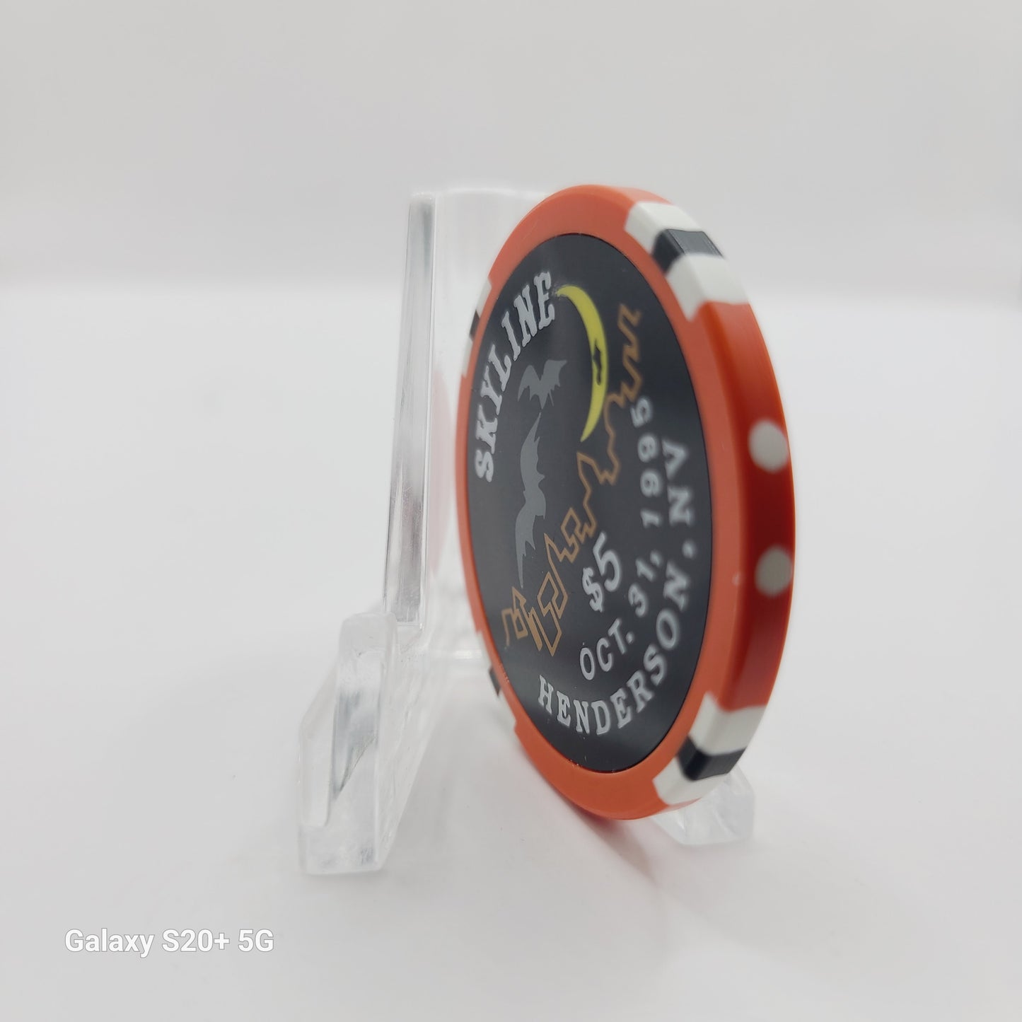 Skyline Casino Henderson Nevada 1995 "Halloween" $5 Chip N0403