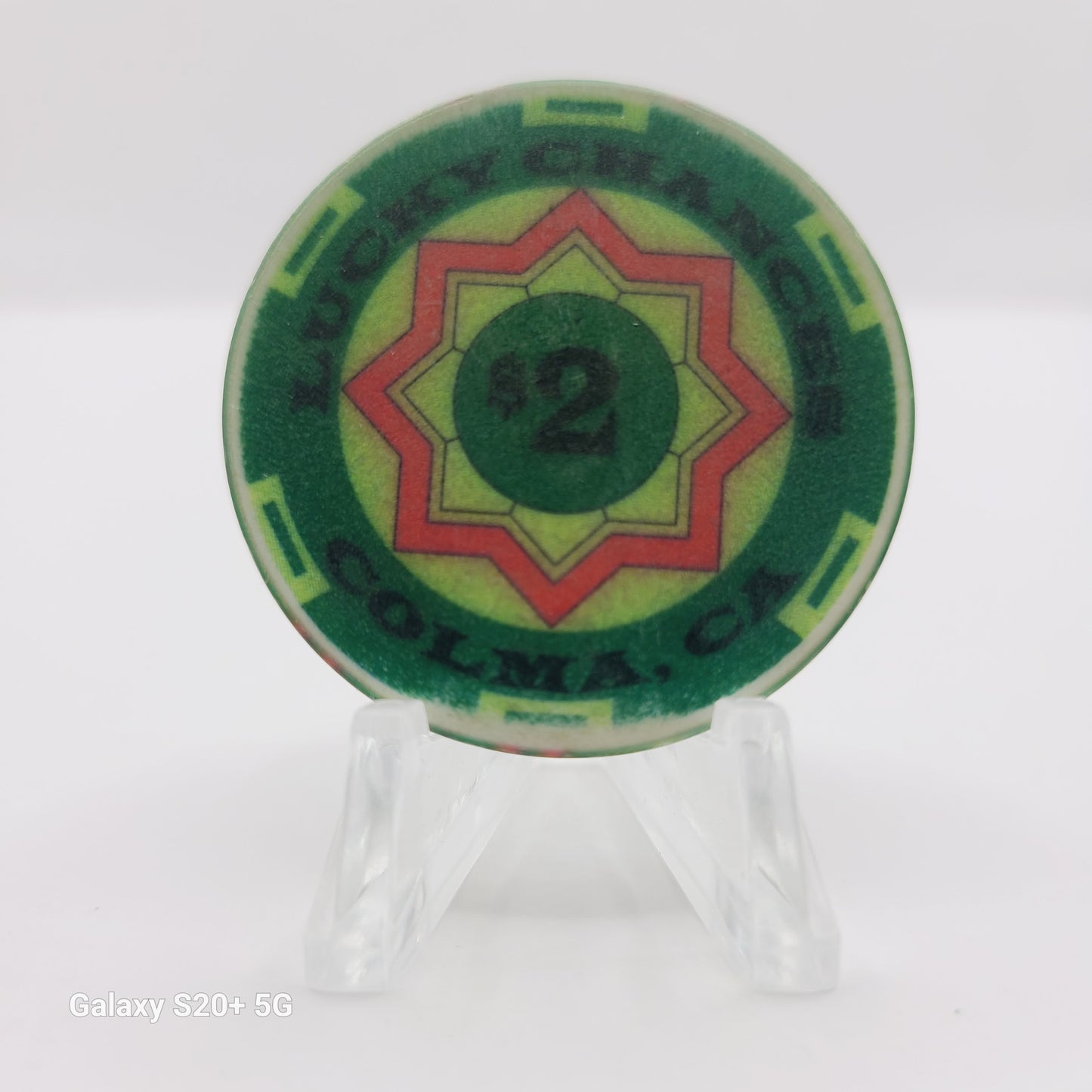 Lucky Chances Casino Restaurant Colma California $2 "Card Room" Casino Chip