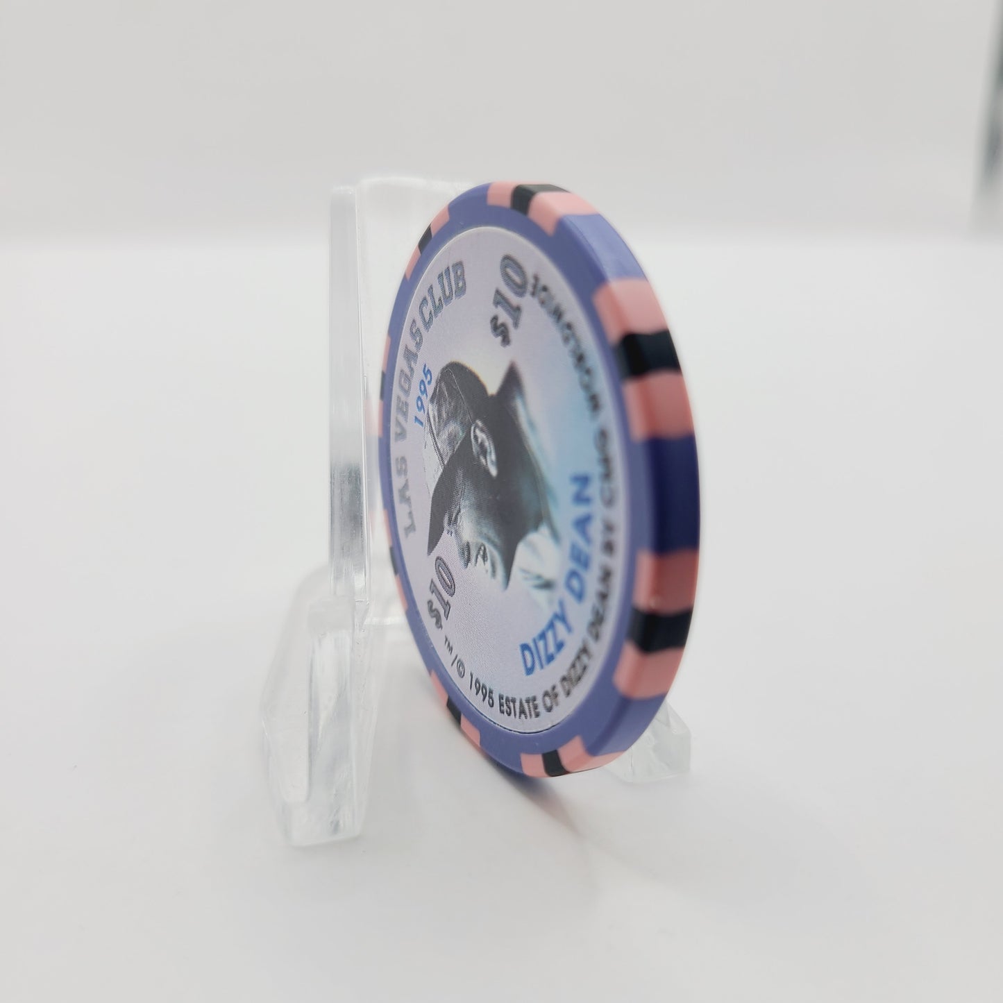 Las Vegas Club Las Vegas Nevada 1995 "Dizzy Dean" $10 Chip N0441