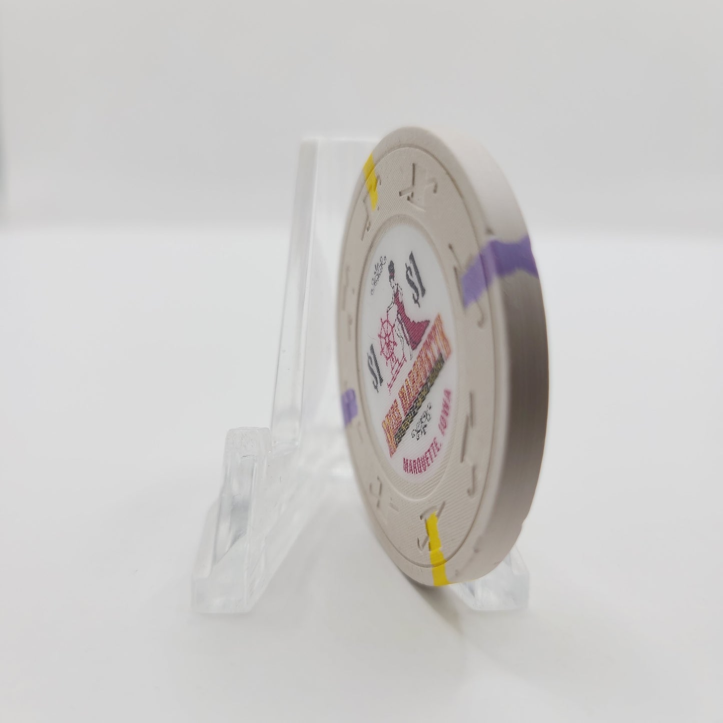 Miss Marquette "Riverboat Casino" Marquette Iowa $1 Casino Chip