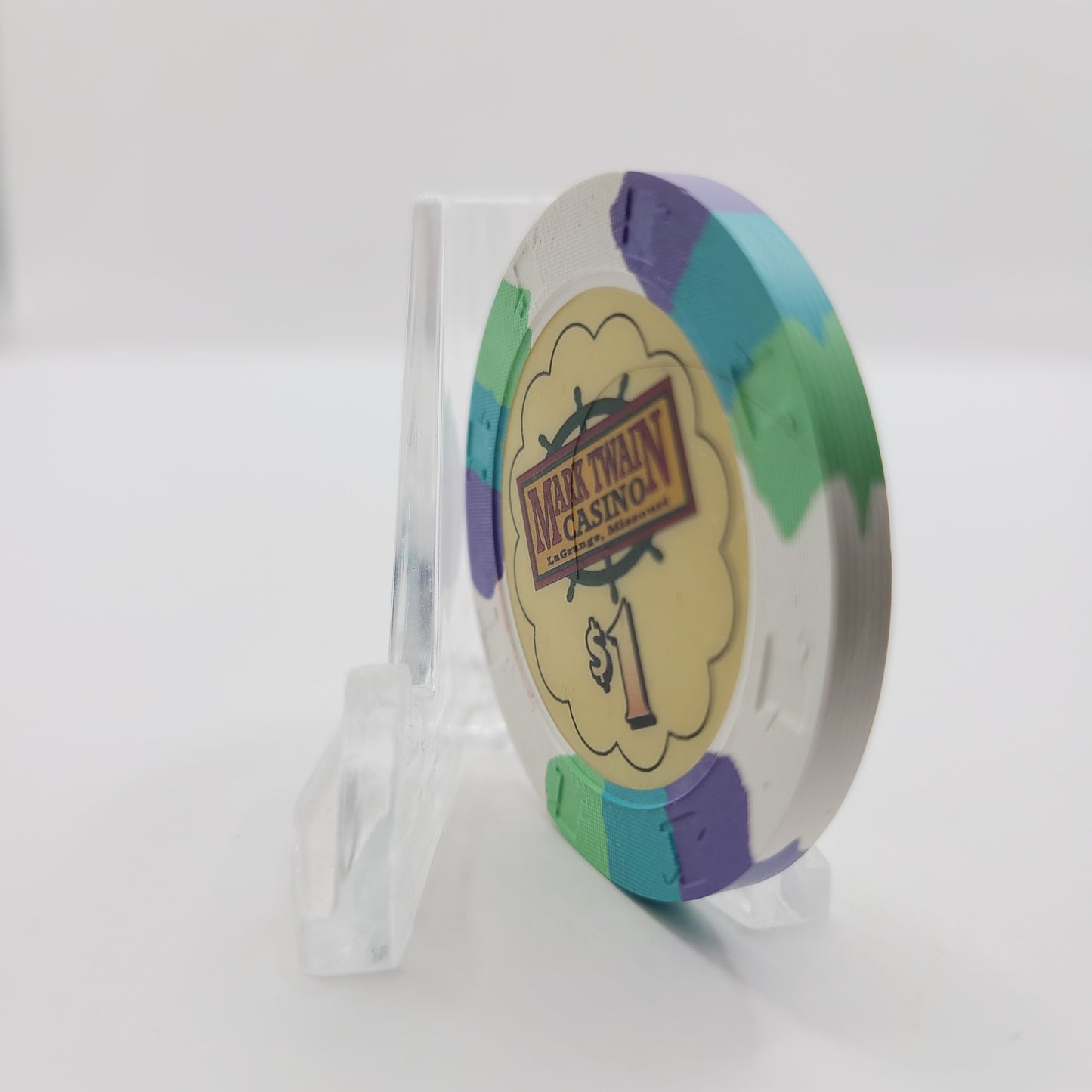 Mark Twain "Riverboat Casino" La Grange Missouri $1 Casino Chip