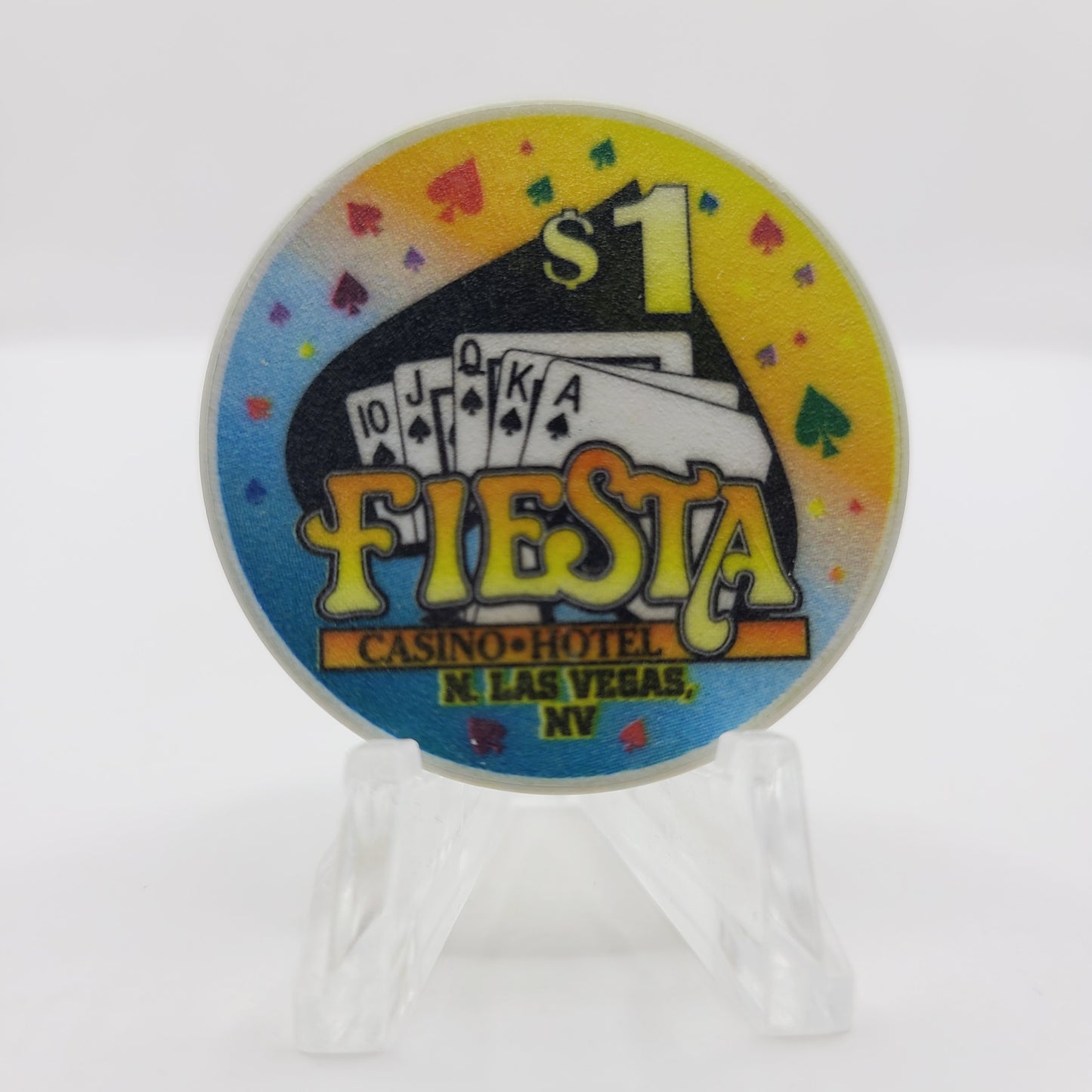 Fiesta Rancho Las Vegas Nevada 1998 $1 "Spades" Casino Chip V2402