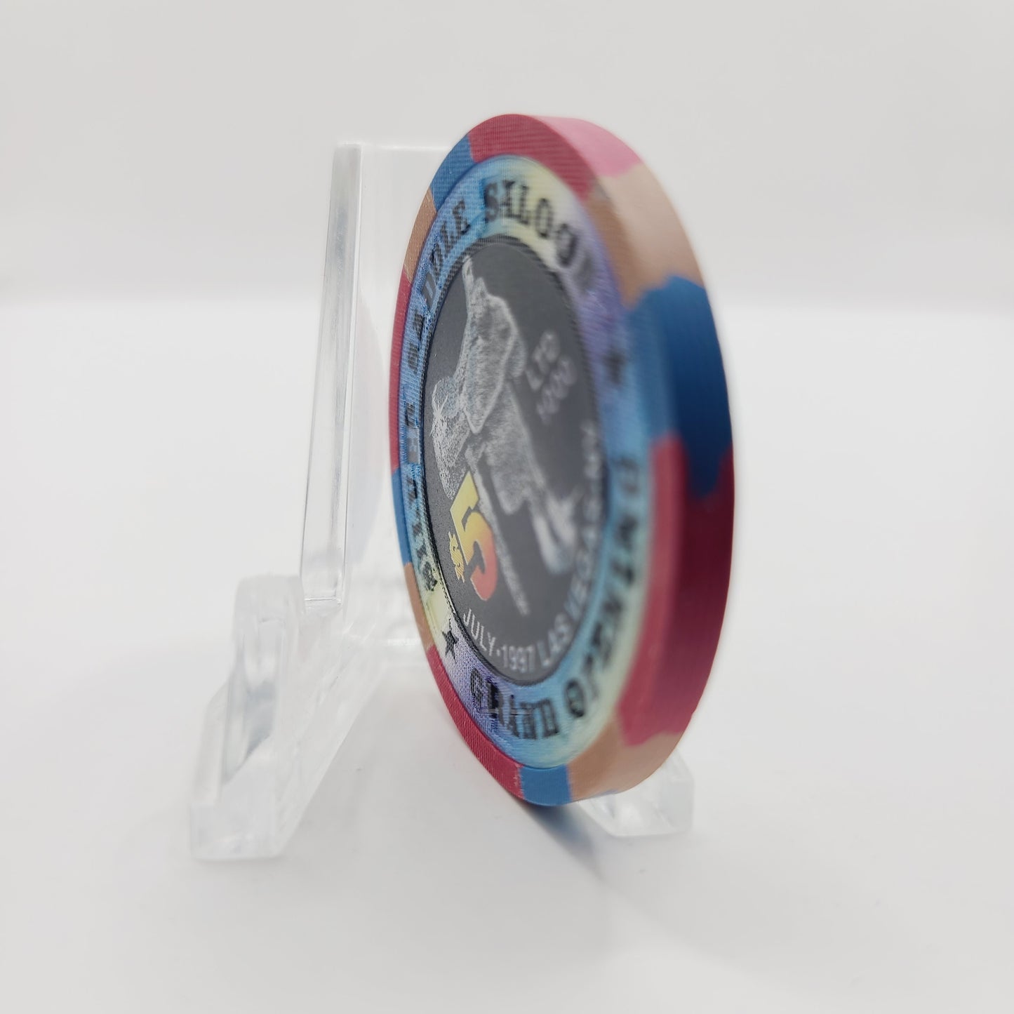 Silver Saddle Saloon Casino Las Vegas Nevada 1997 "Grand Opening" $5 Casino Chip V1531 LMT 1000