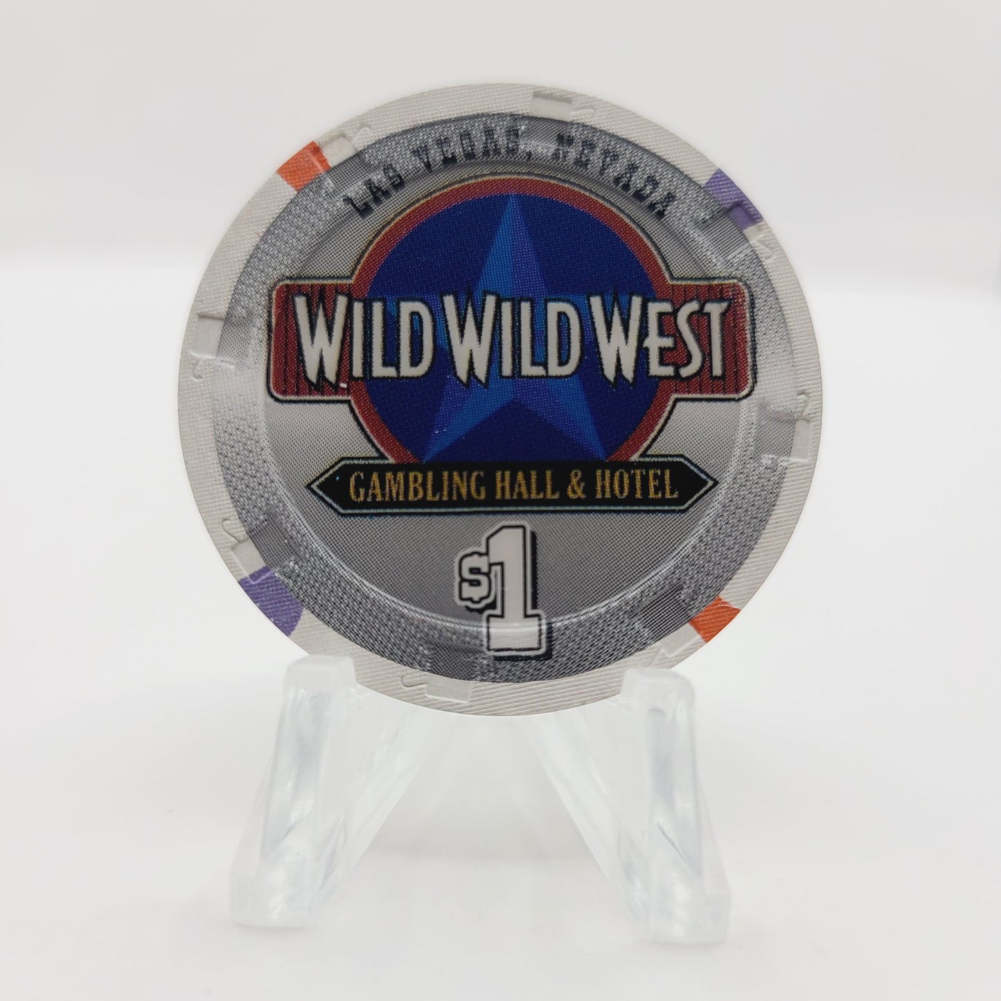Wild Wild West Gambling Hall & Hotel Las Vegas Nevada 1998 $1 Chip V3608