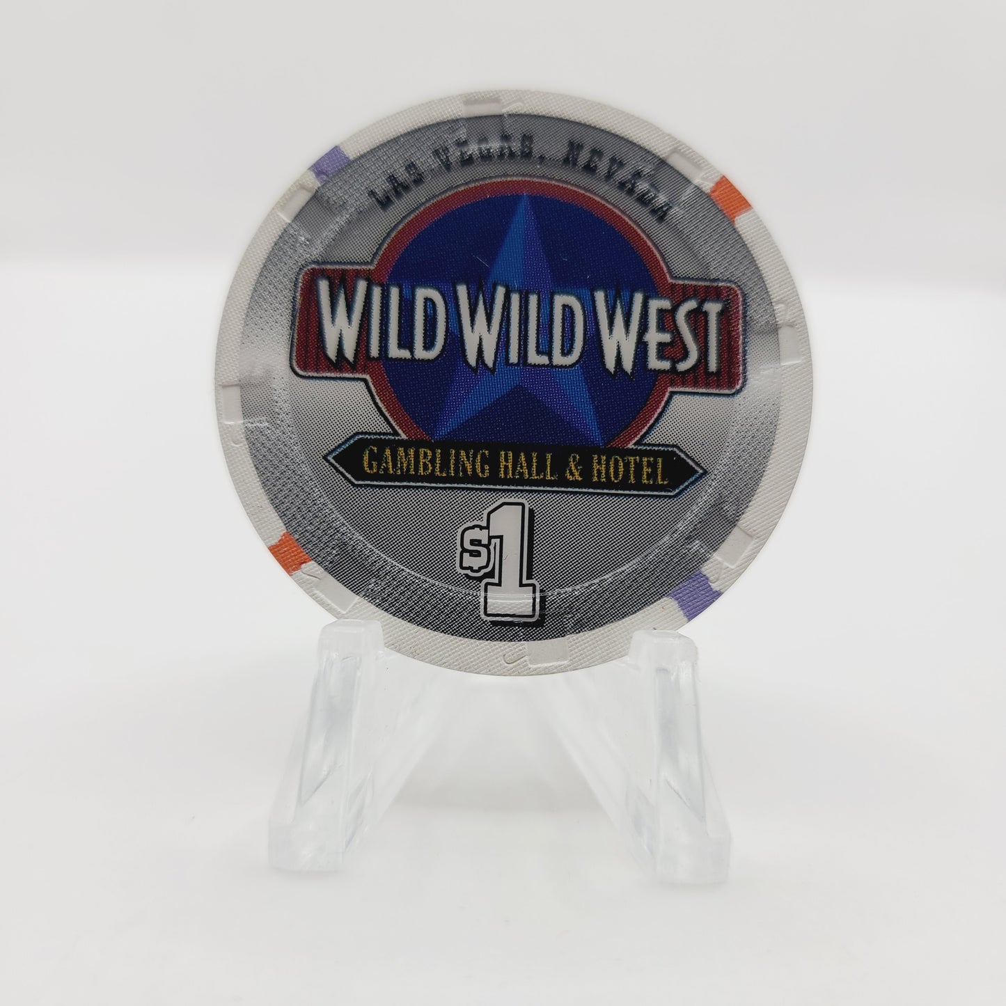 Wild Wild West Gambling Hall & Hotel Las Vegas Nevada 1998 $1 Chip V3608