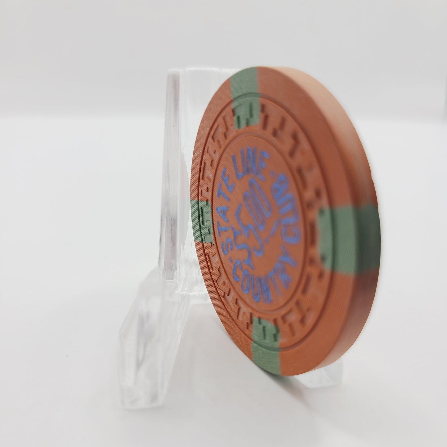 State Line Country Club Casino Lake Tahoe Nevada 1953 $5 Casino Chip N7516